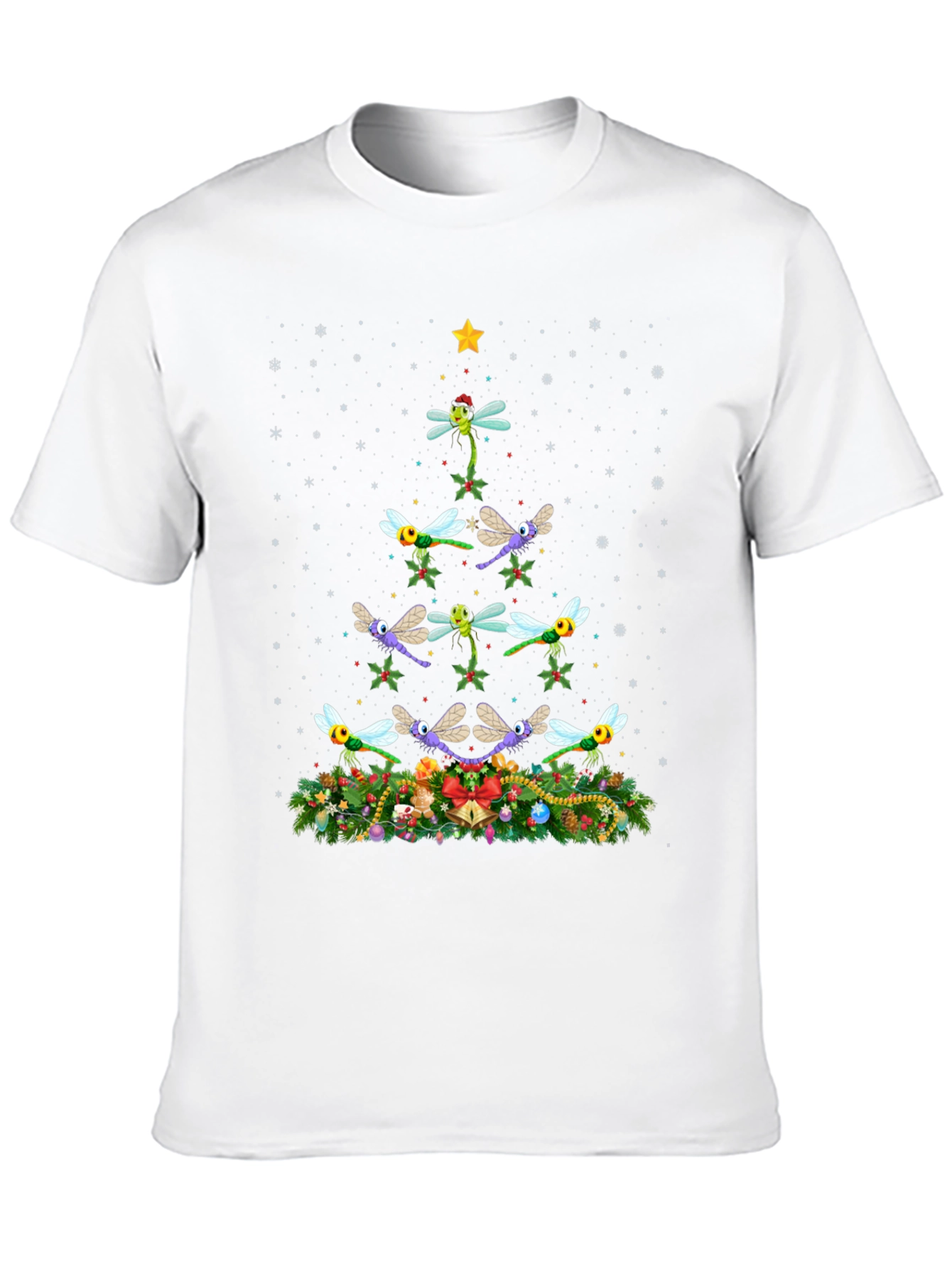 Dragonfly Christmas Tree T-Shirt