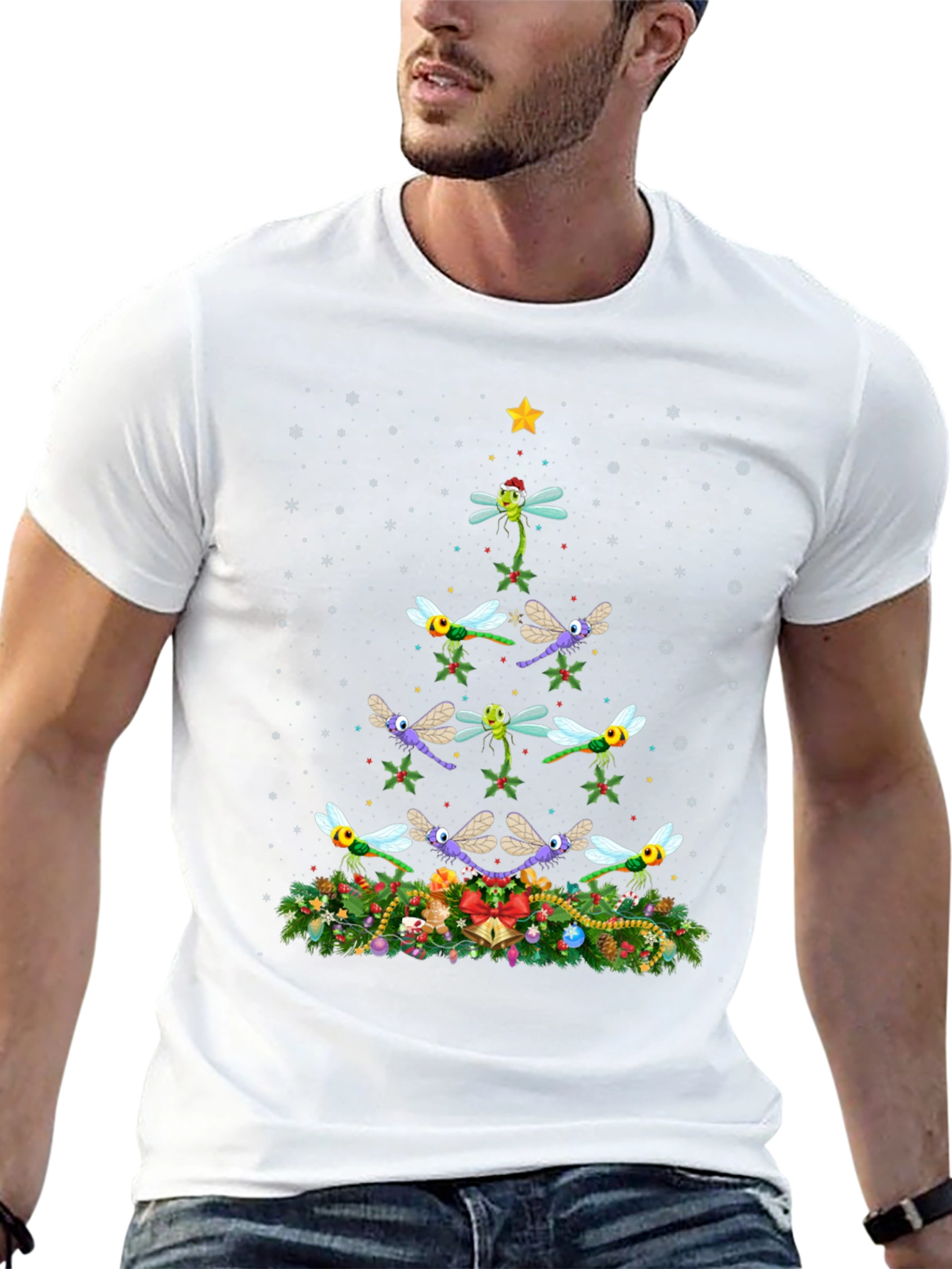 Dragonfly Christmas Tree T-Shirt
