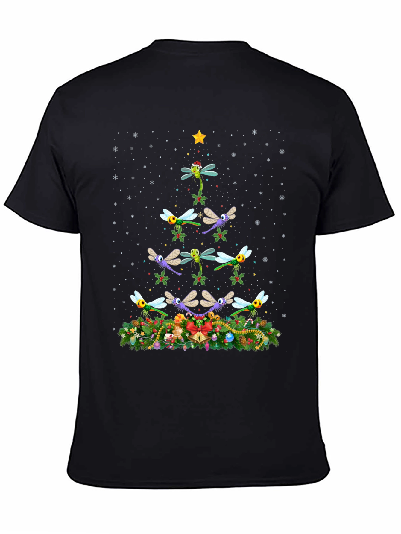 Dragonfly Christmas Tree T-Shirt