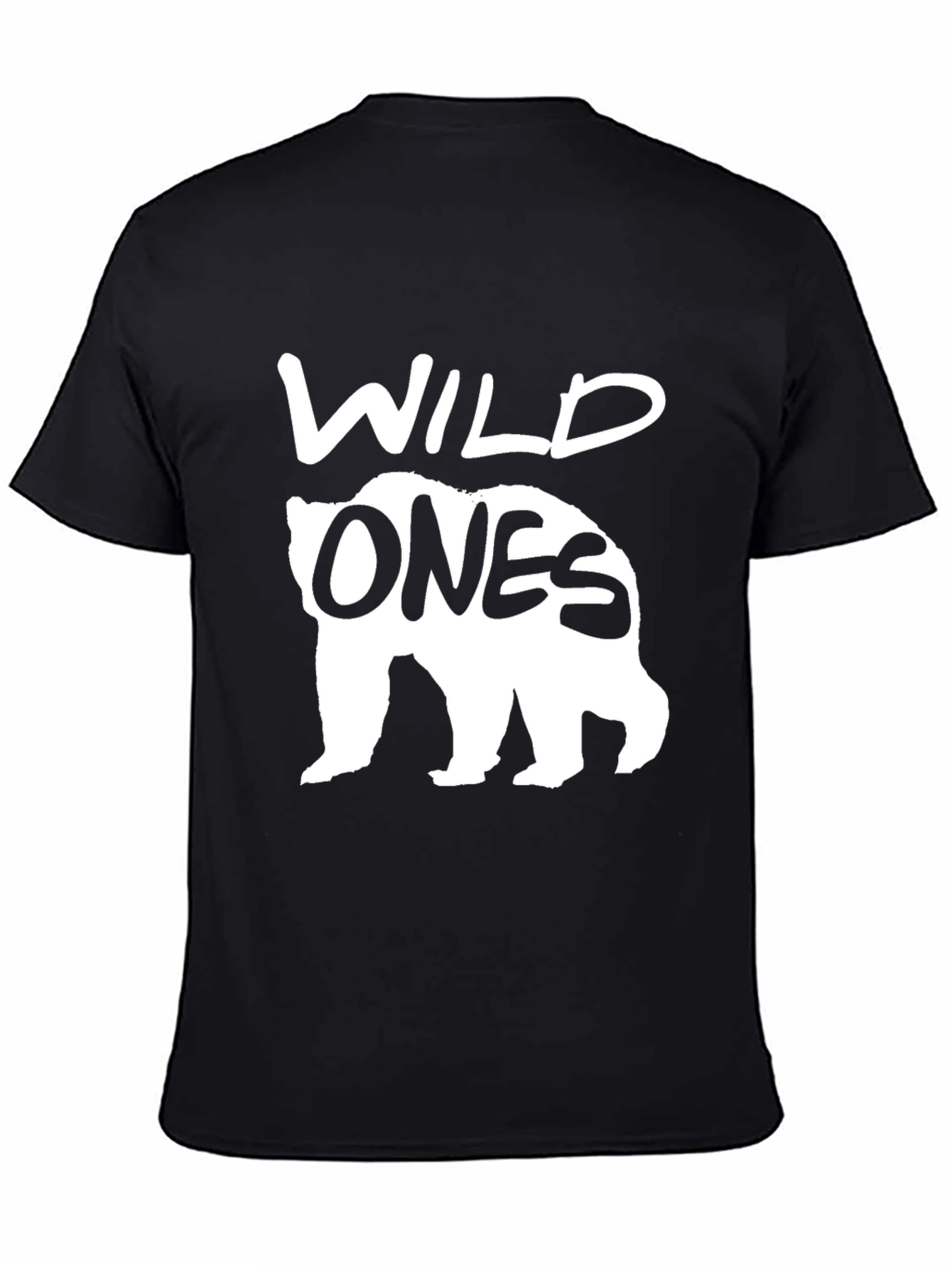 Wild Ones Bear Graphic Tee - Black Unisex T-Shirt