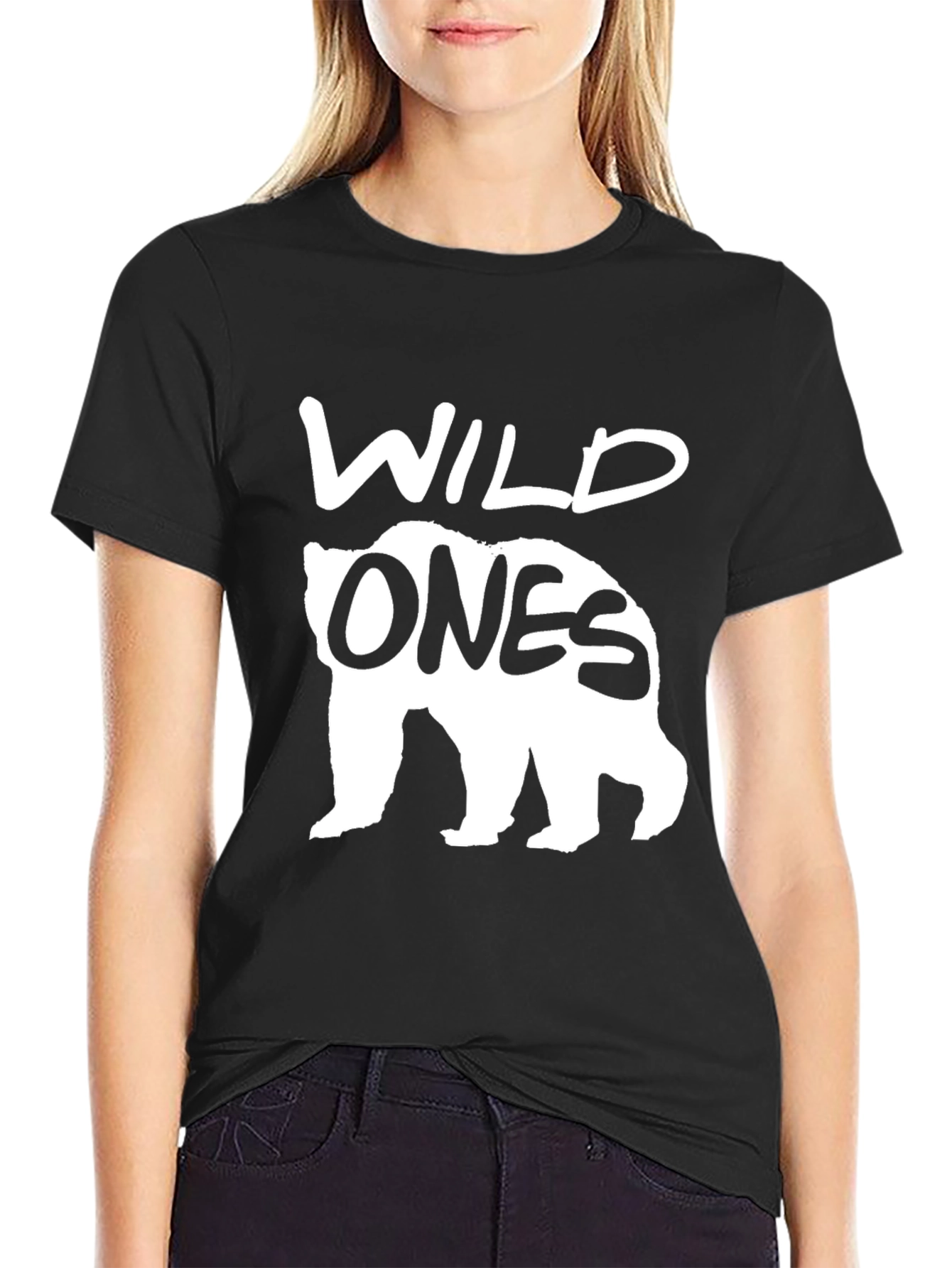 Wild Ones Bear Graphic Tee - Black Unisex T-Shirt