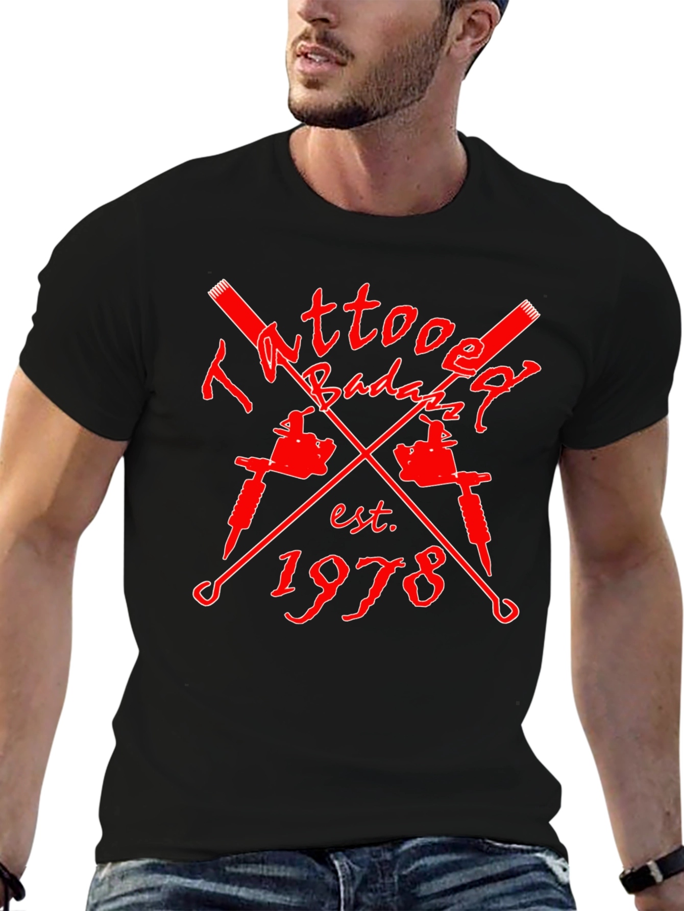 Tattoo Badazz Est. 1978 Black Graphic Tee