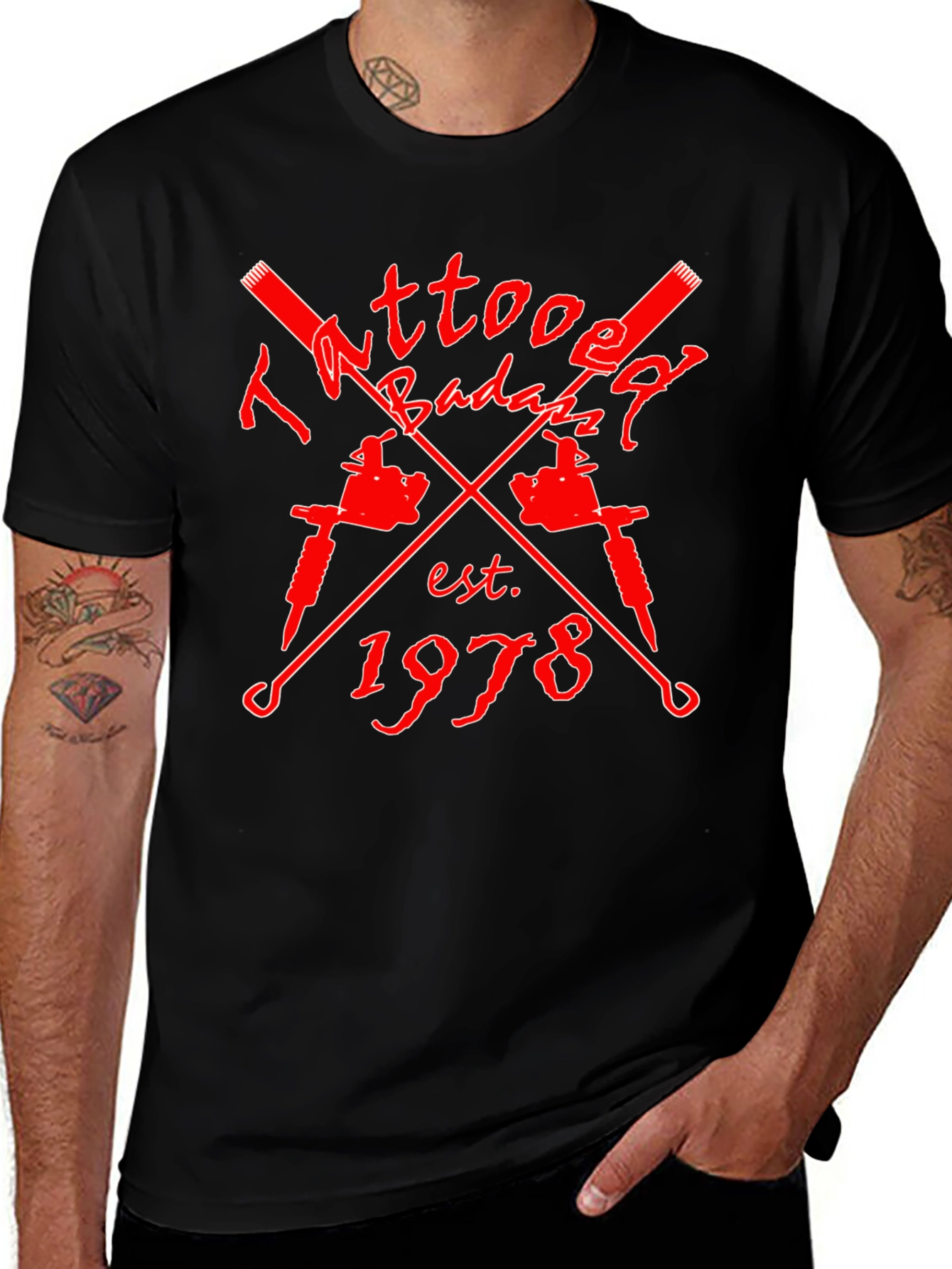 Tattoo Badazz Est. 1978 Black Graphic Tee