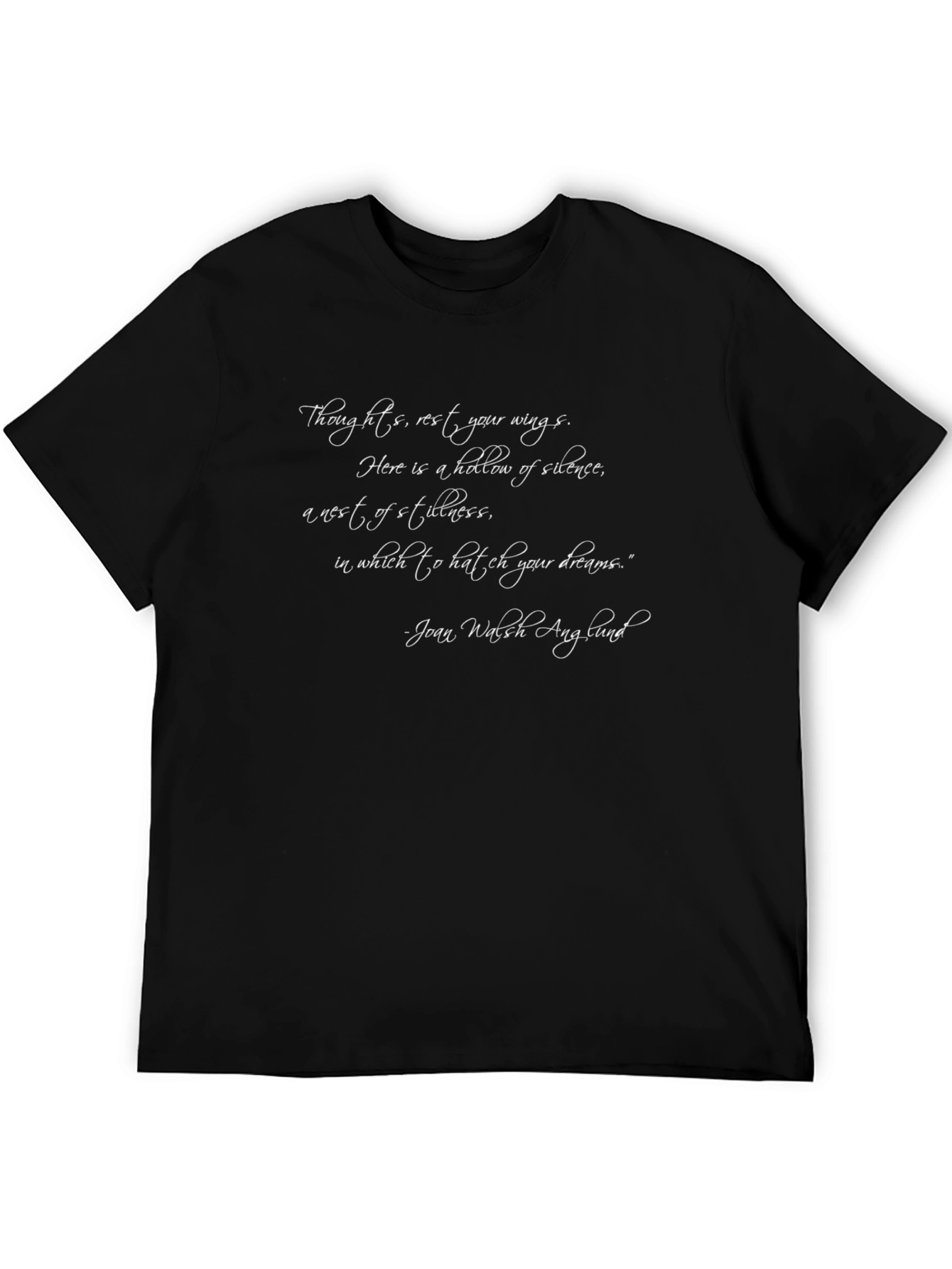 Thoughts Rest Your Wings Black T-Shirt
