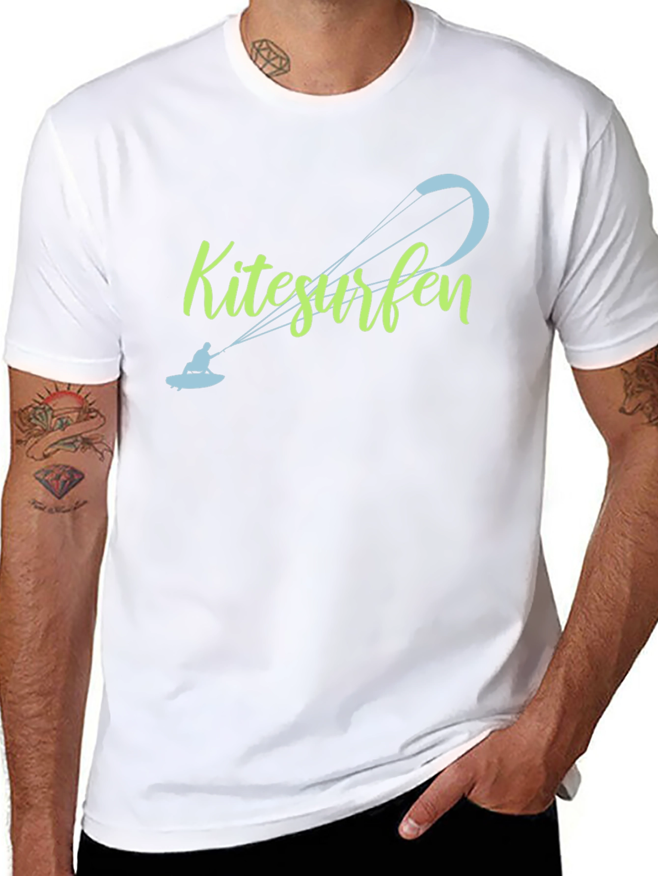 Kitesurfen Black T-Shirt - Unique Design