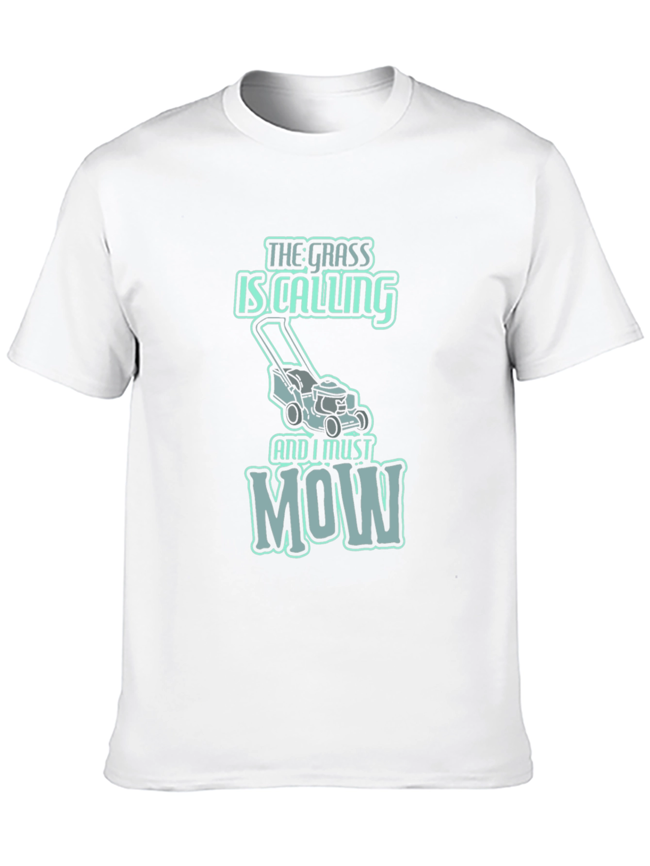 Funny Lawn Mowing T-Shirt - The Grass is Calling