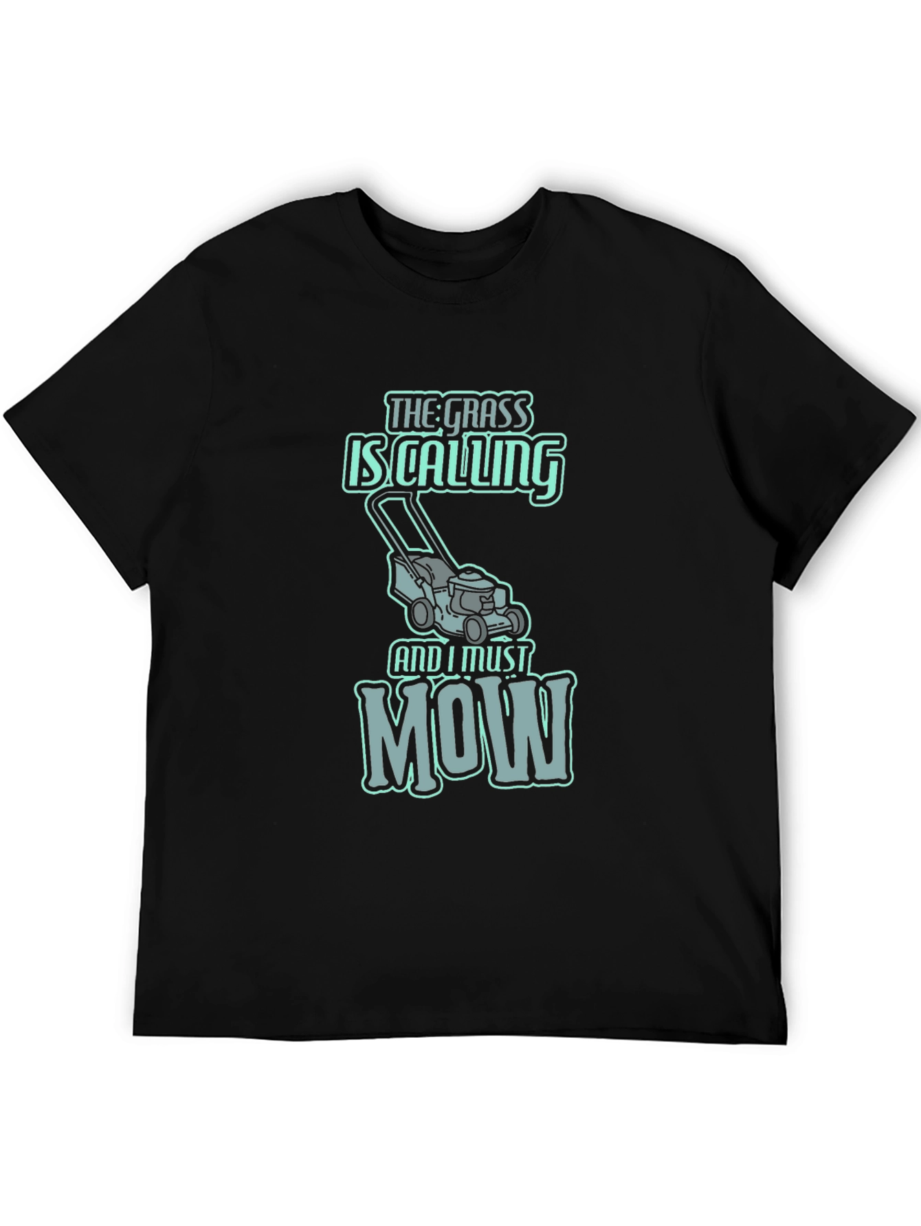 Funny Lawn Mowing T-Shirt - The Grass is Calling