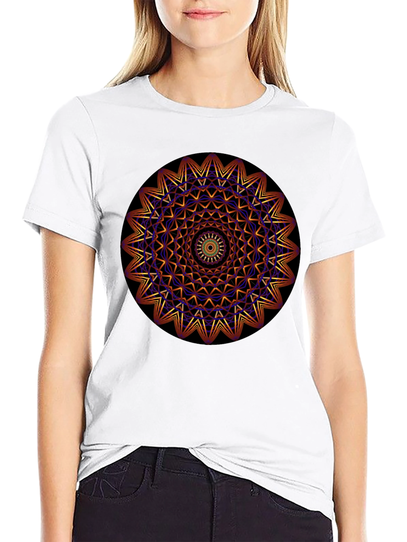 Geometric Mandala Graphic Print T-Shirt
