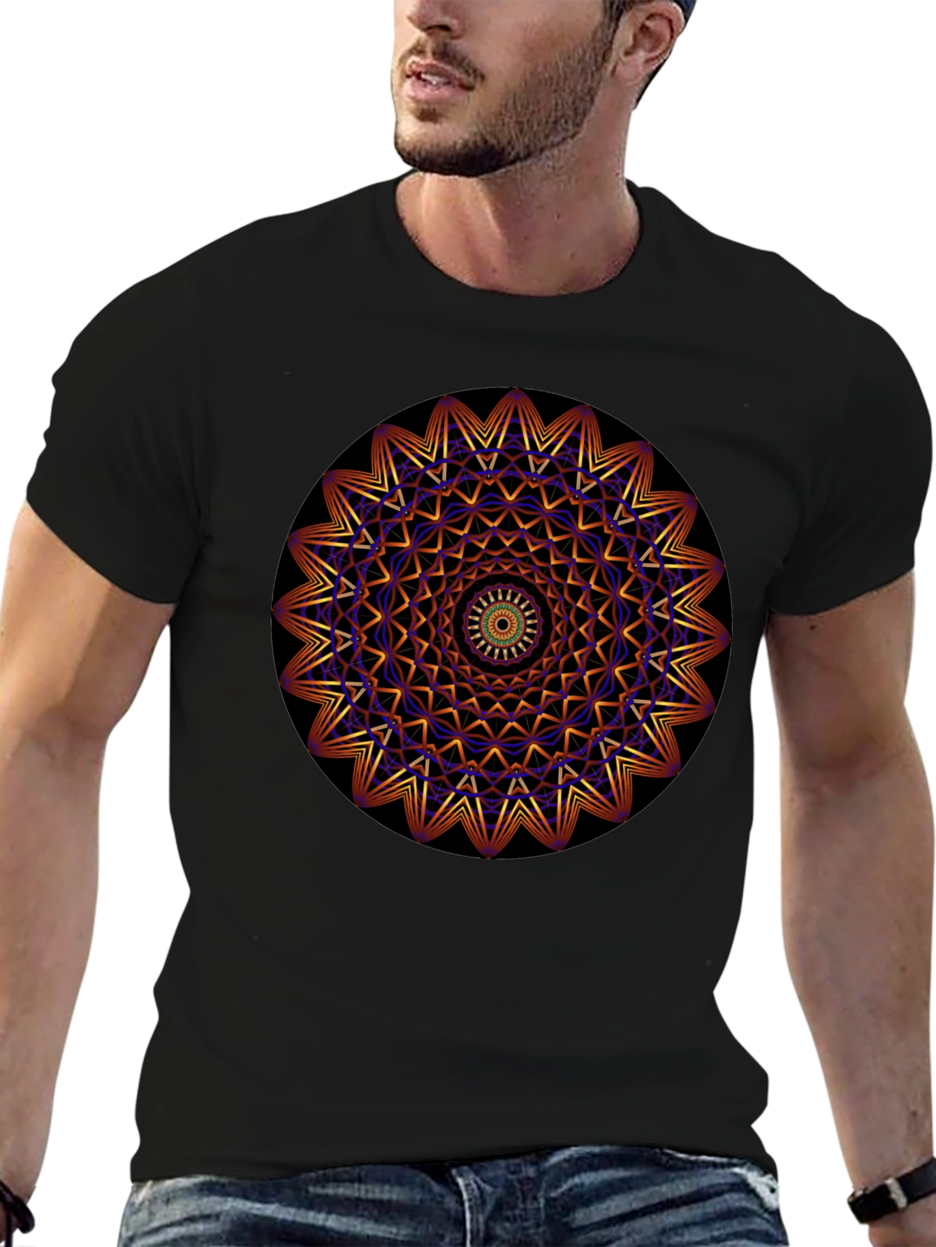 Geometric Mandala Graphic Print T-Shirt