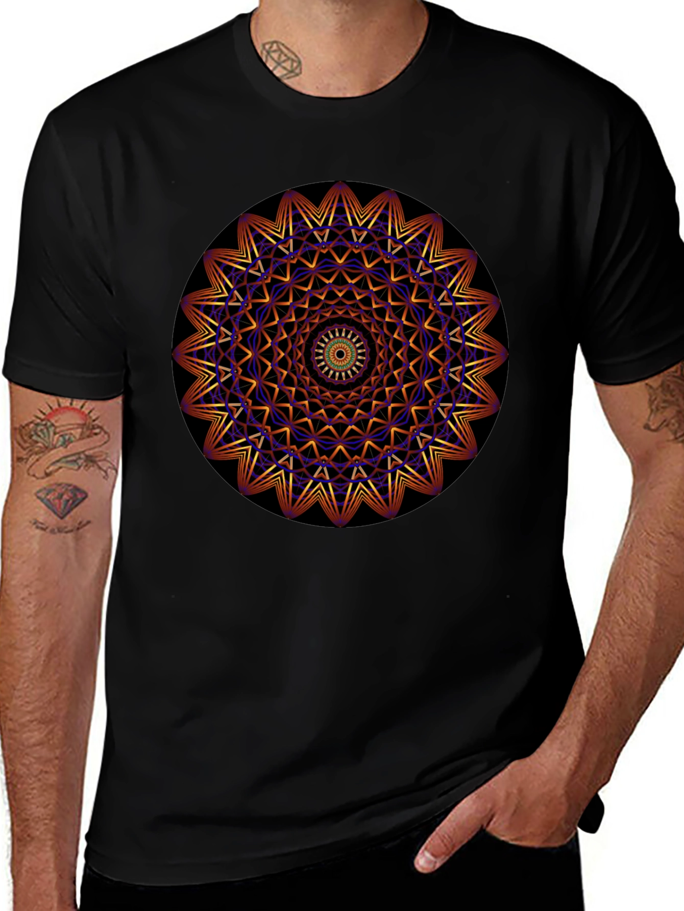Geometric Mandala Graphic Print T-Shirt