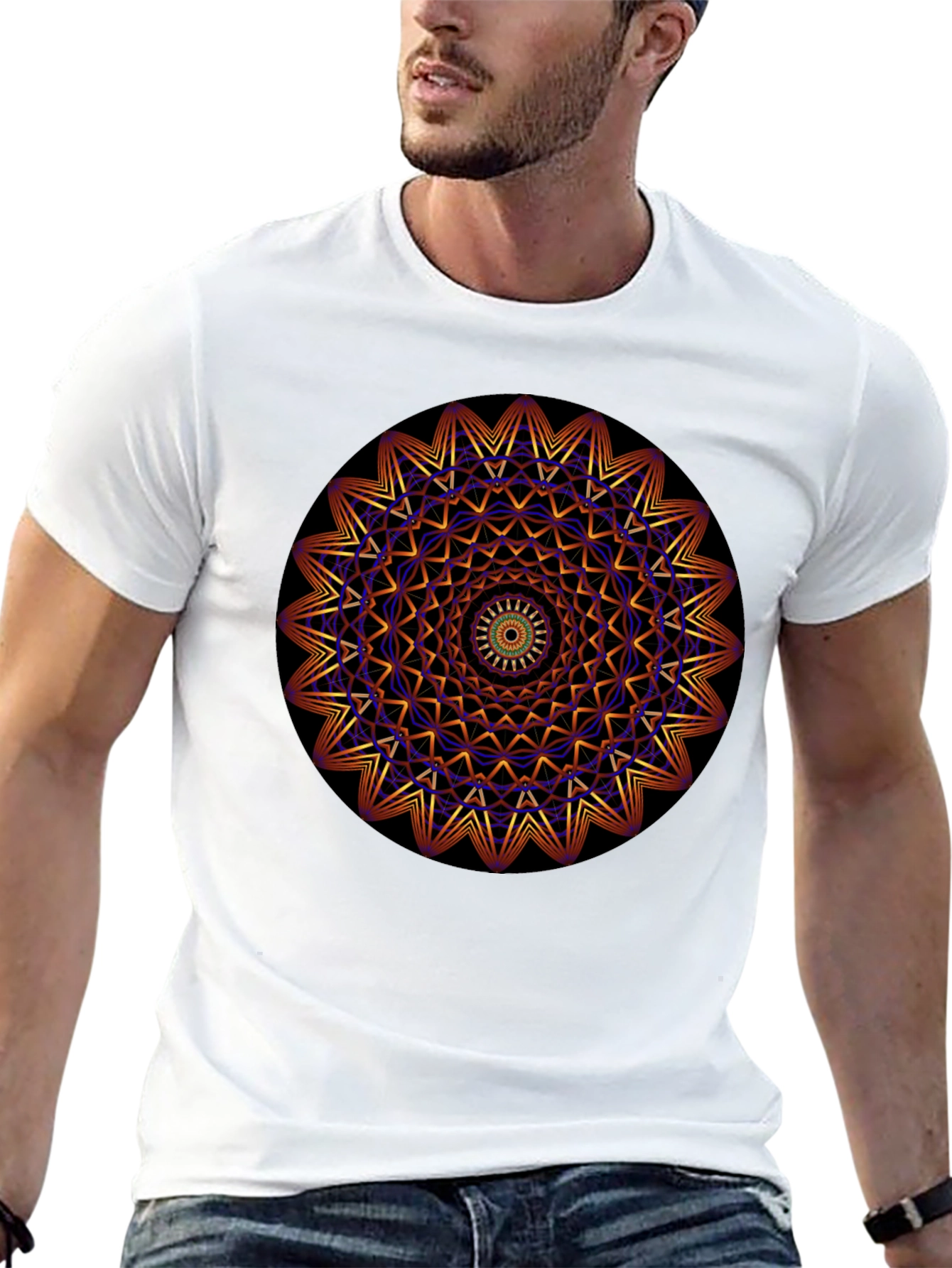 Geometric Mandala Graphic Print T-Shirt