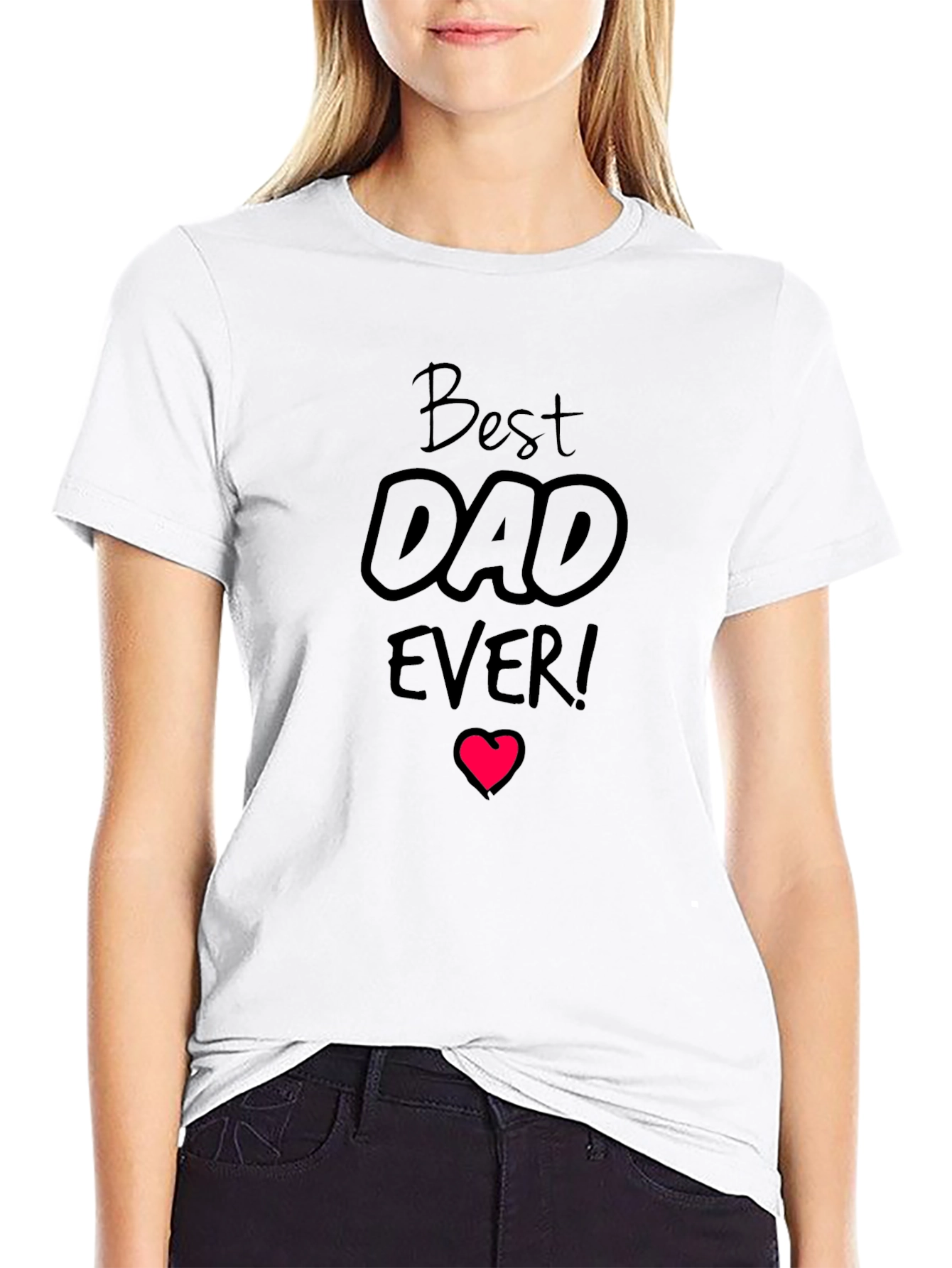 Best Dad Ever Graphic Tee - Black Cotton T-Shirt