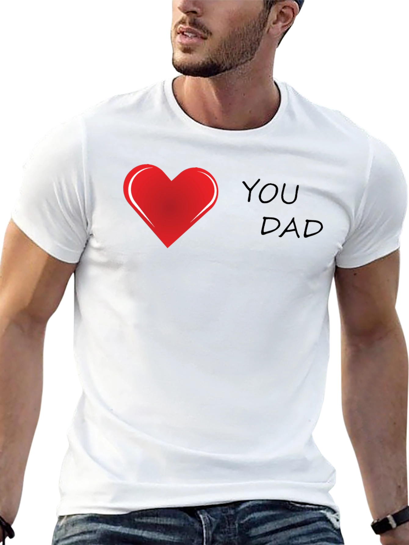 I Heart You Dad Black T-Shirt