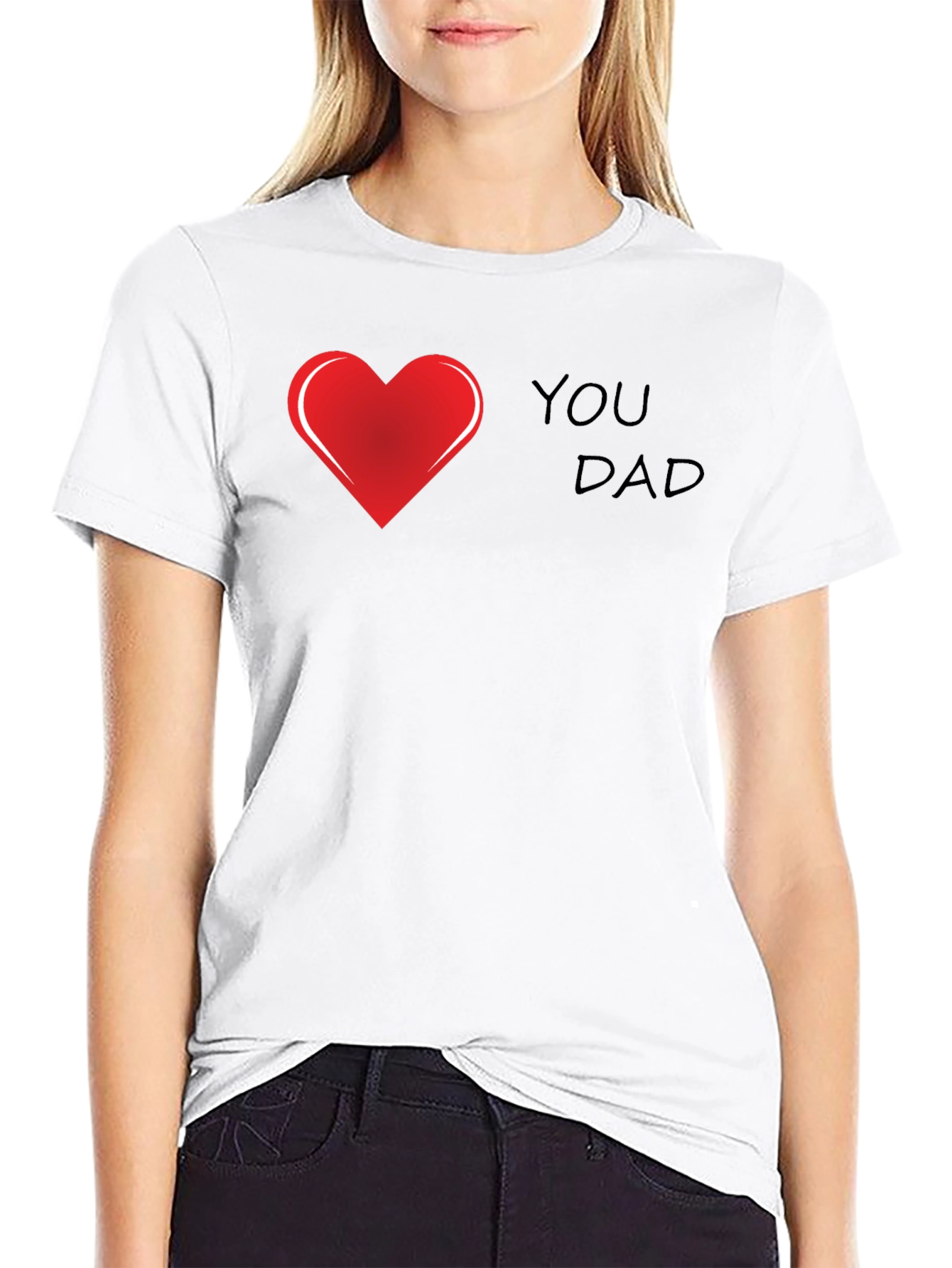 I Heart You Dad Black T-Shirt