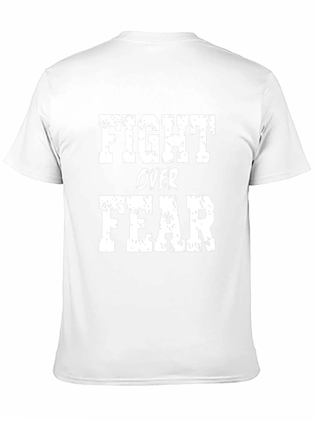 Fight Over Fear Graphic Tee - Motivational Black T-Shirt