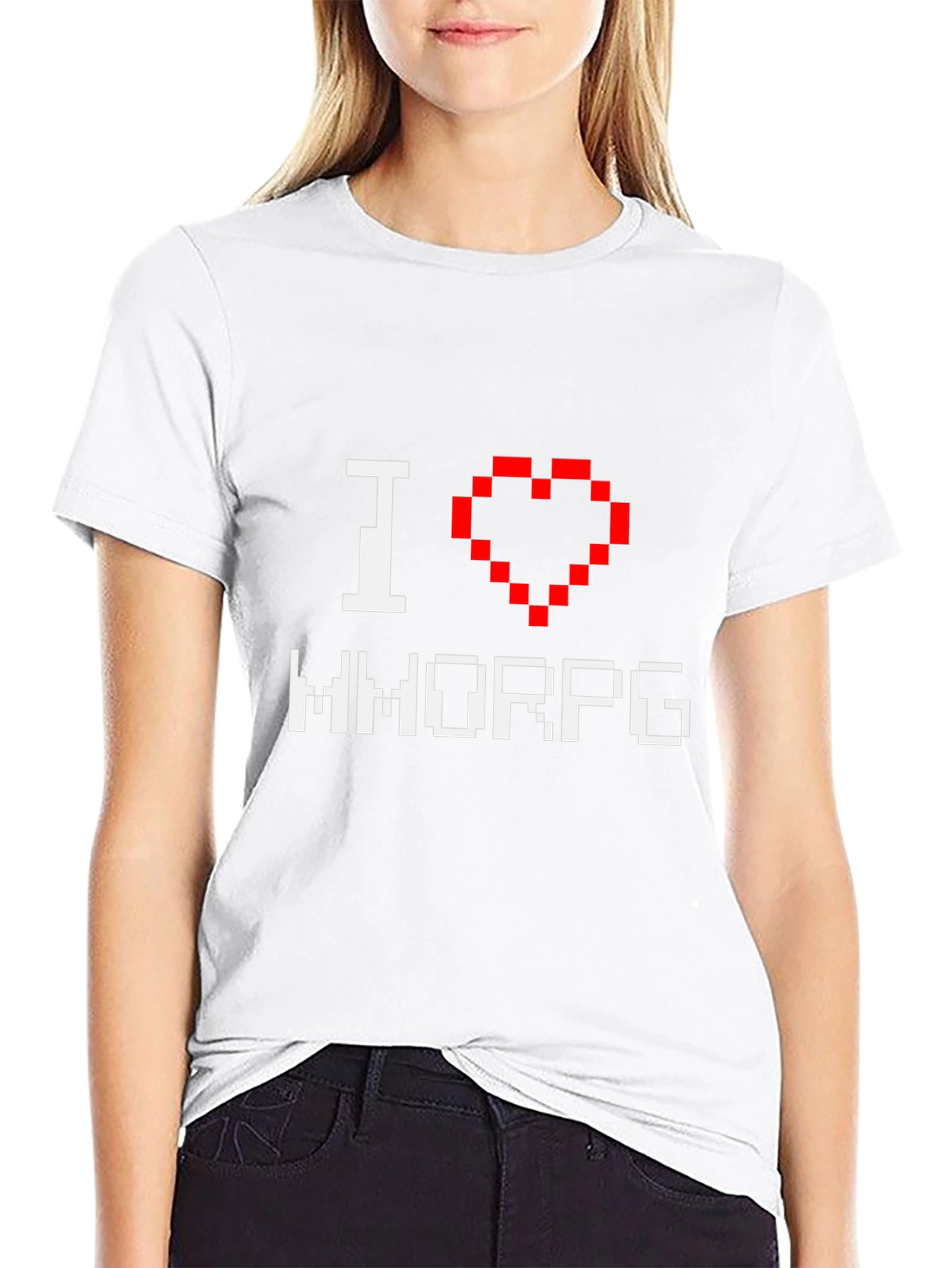 I Heart MMORPG Gamer T-Shirt - Black