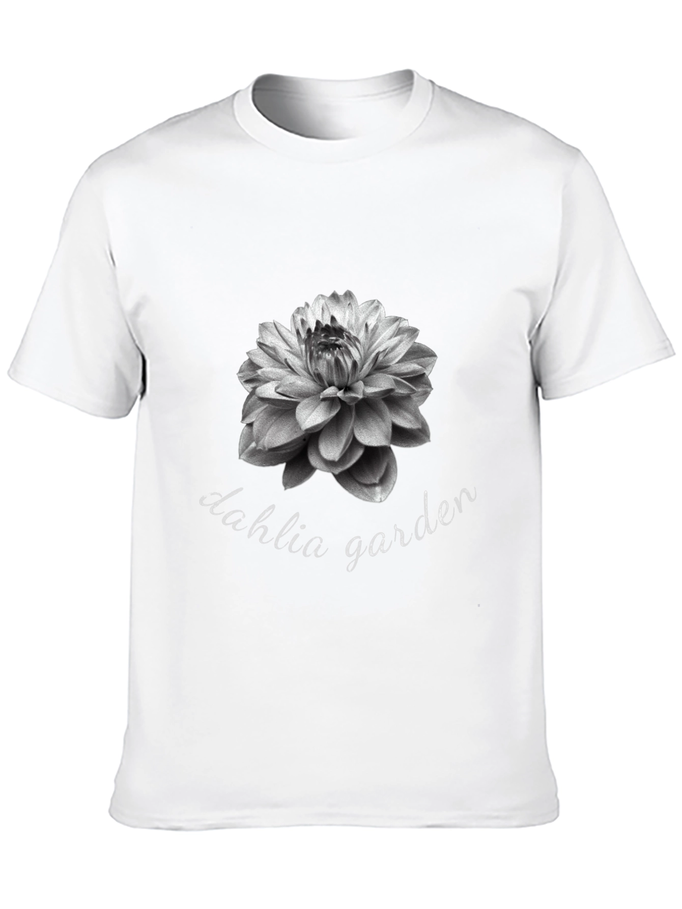 Dahlia Garden Black T-Shirt