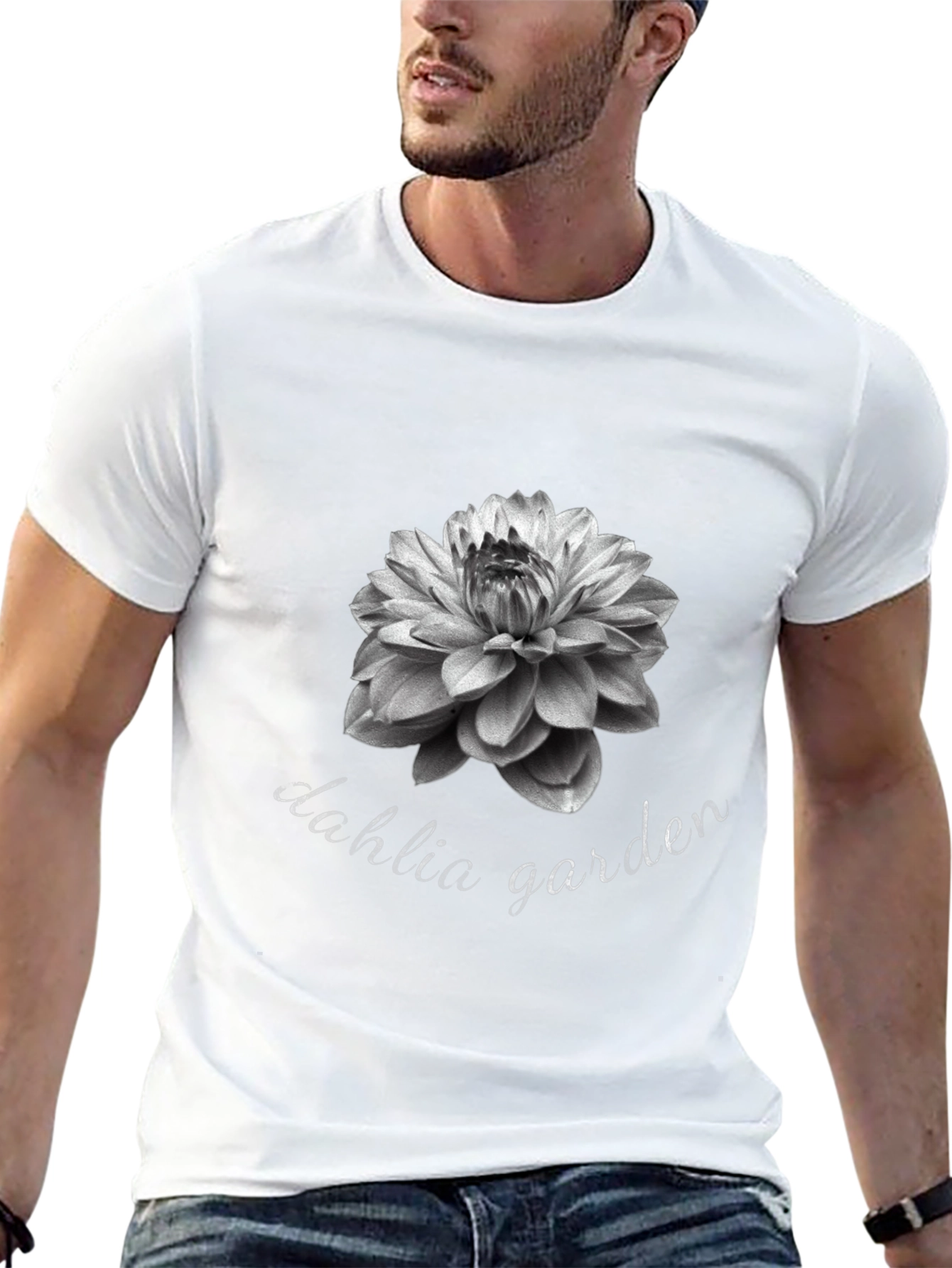 Dahlia Garden Black T-Shirt