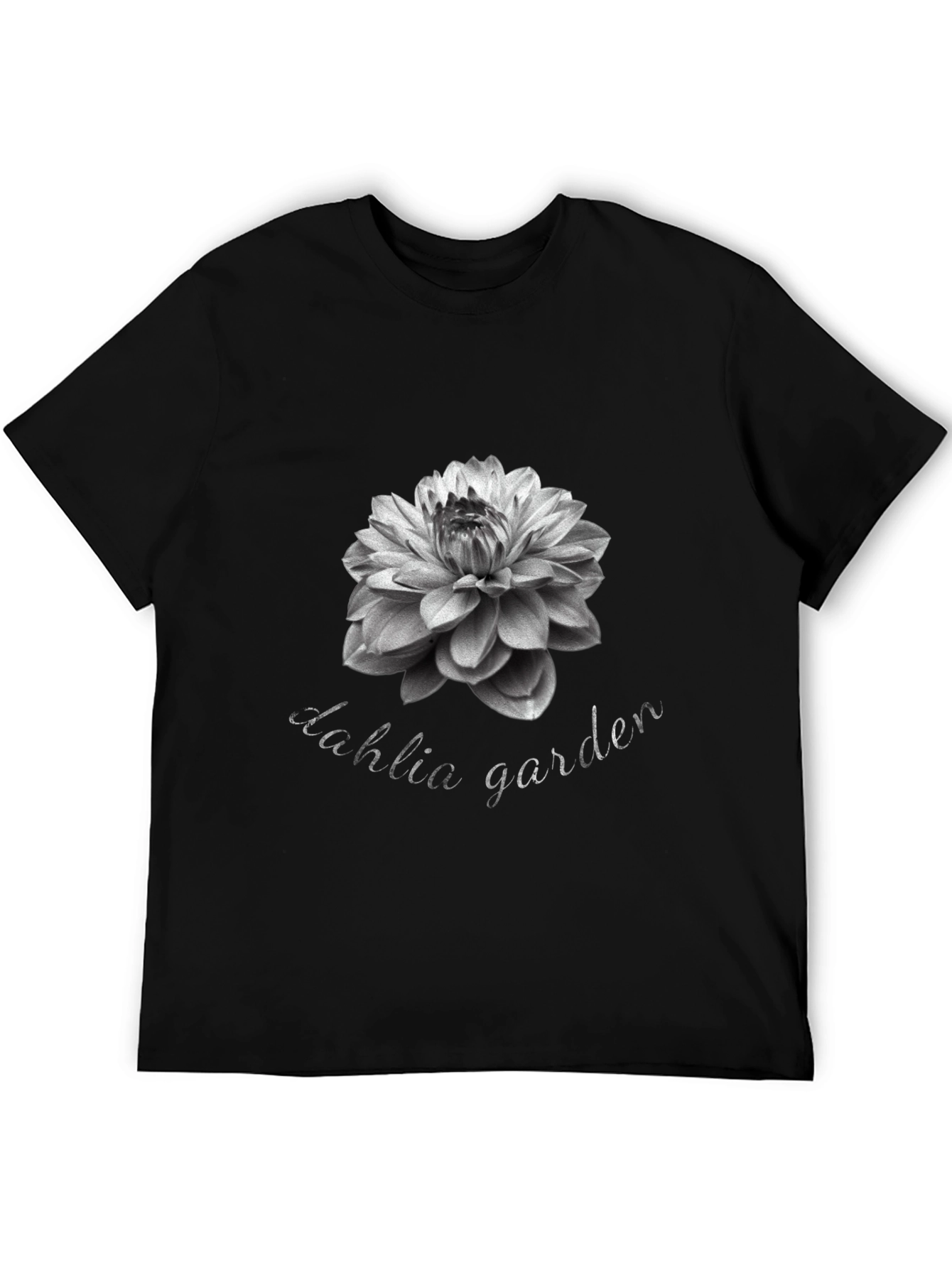 Dahlia Garden Black T-Shirt