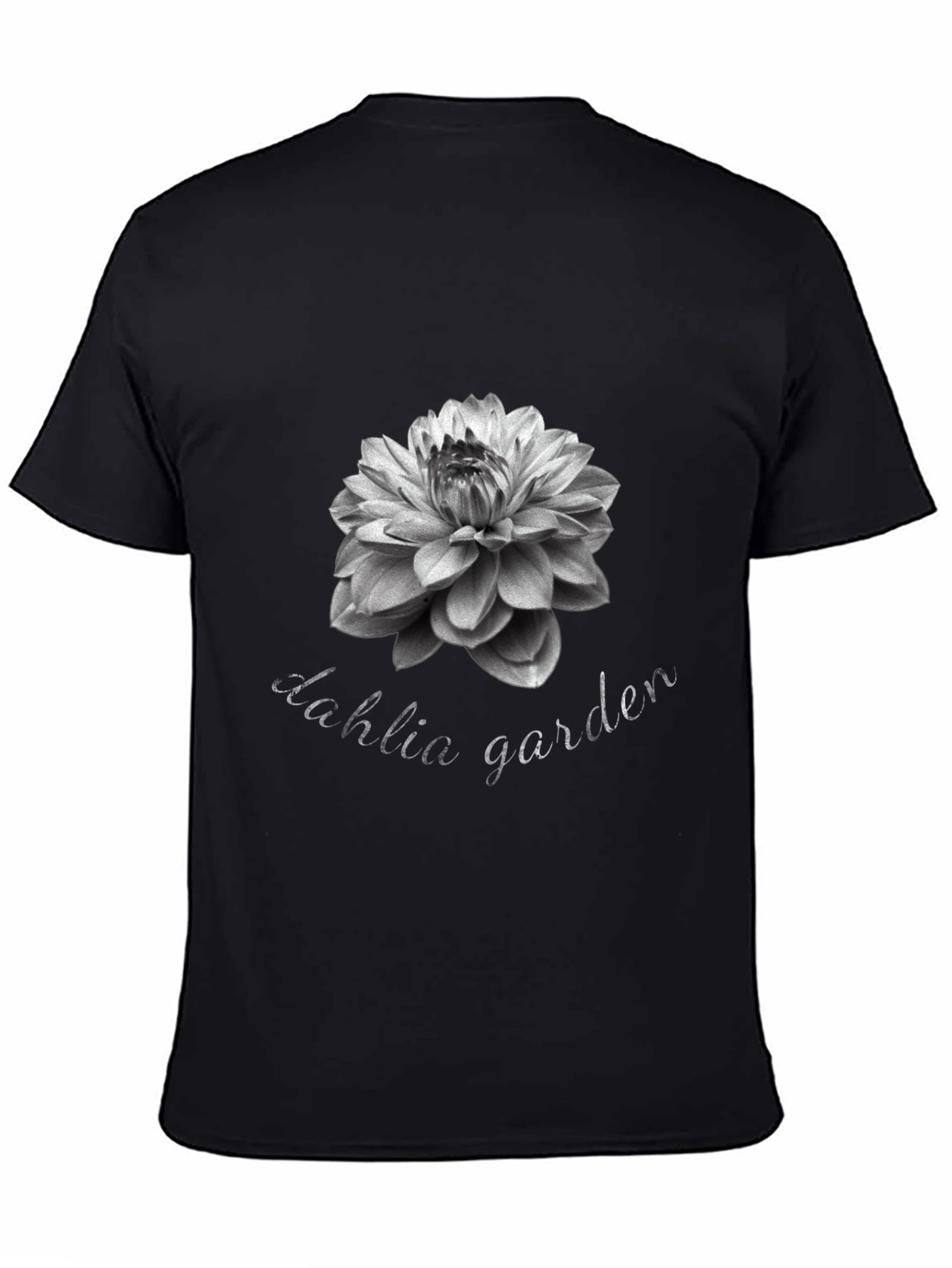 Dahlia Garden Black T-Shirt