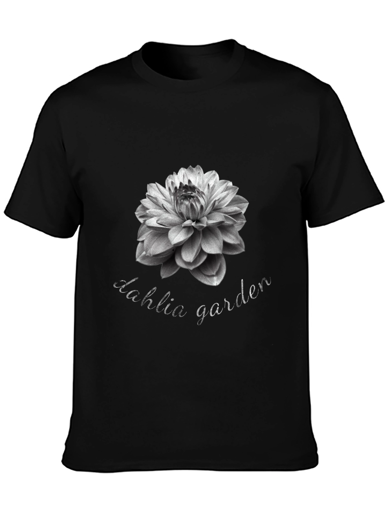 Dahlia Garden Black T-Shirt