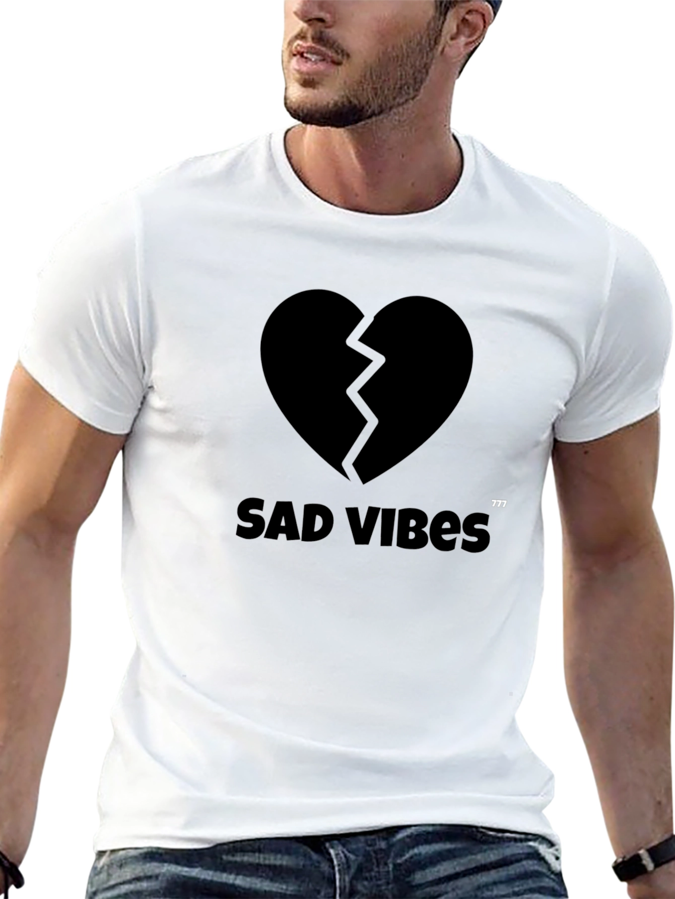 Sad Vibes Black Graphic Tee
