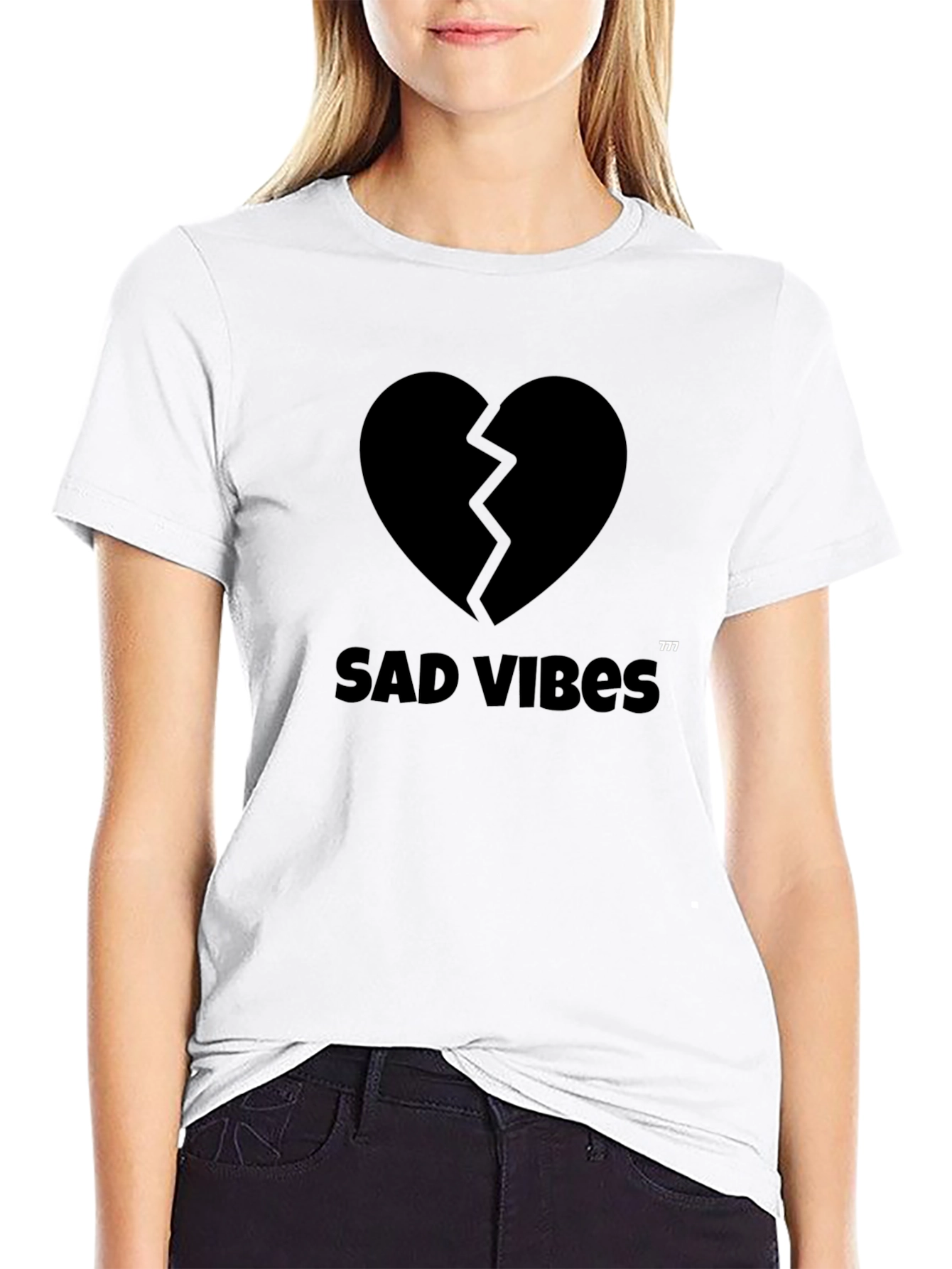 Sad Vibes Black Graphic Tee