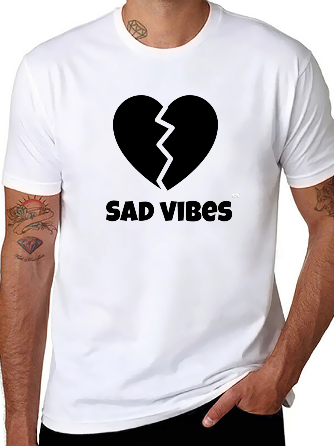 Sad Vibes Black Graphic Tee