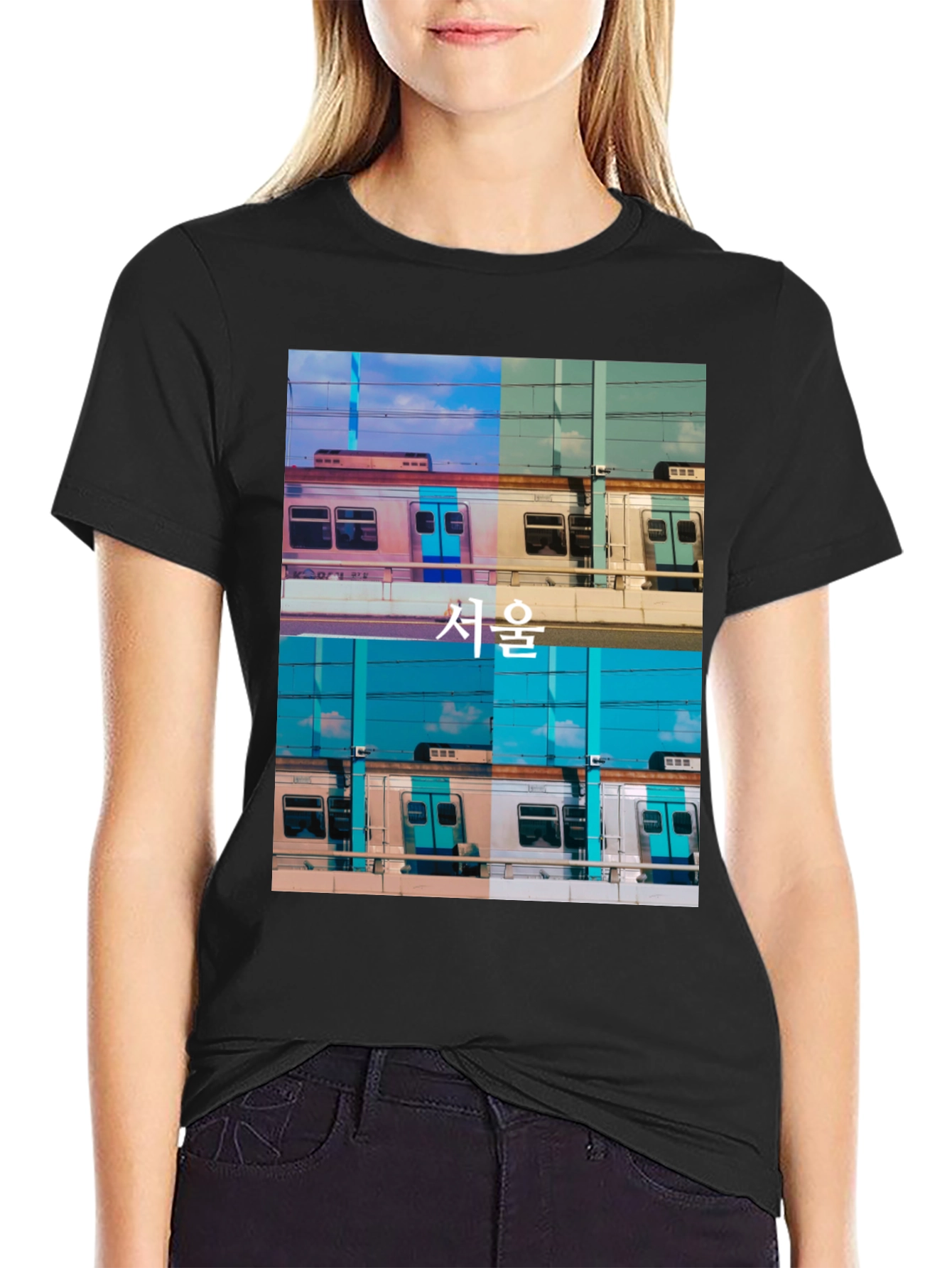 Seoul Train Graphic Tee - Urban Style