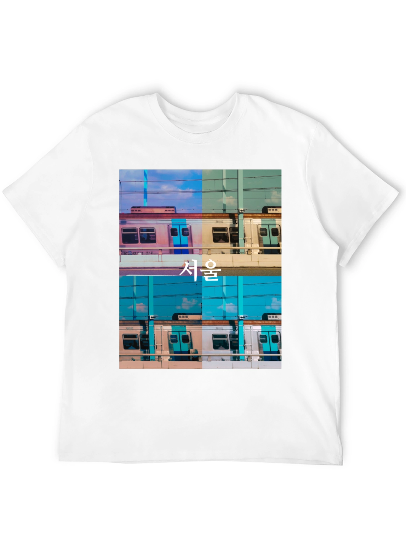 Seoul Train Graphic Tee - Urban Style