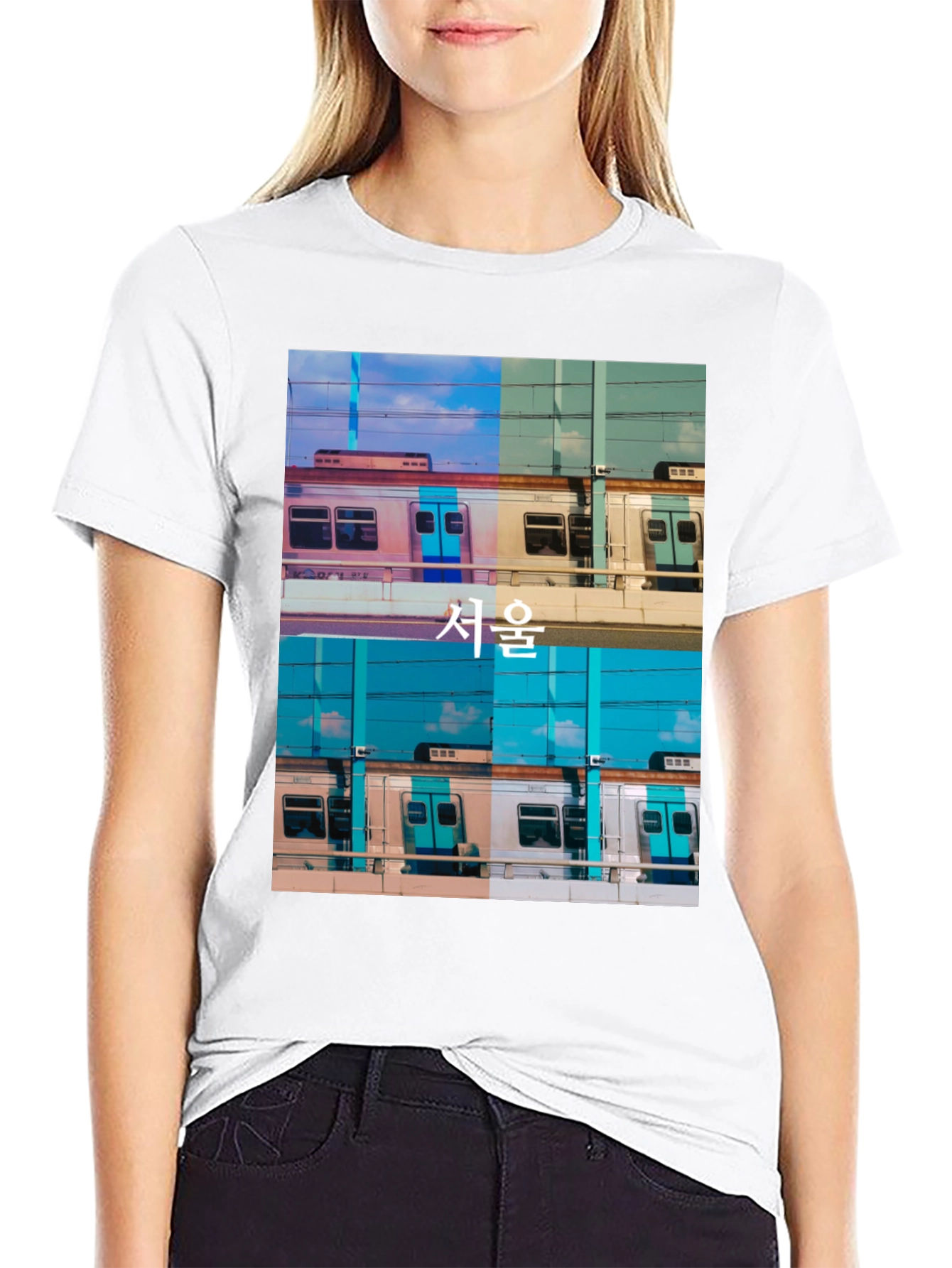 Seoul Train Graphic Tee - Urban Style