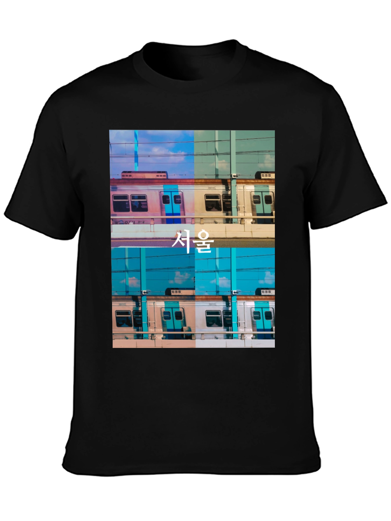 Seoul Train Graphic Tee - Urban Style