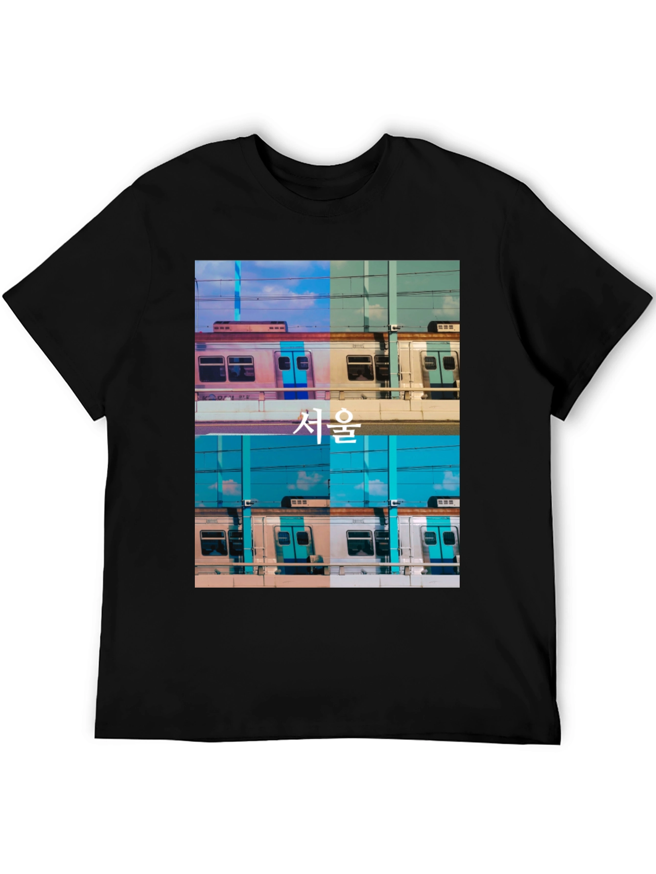 Seoul Train Graphic Tee - Urban Style