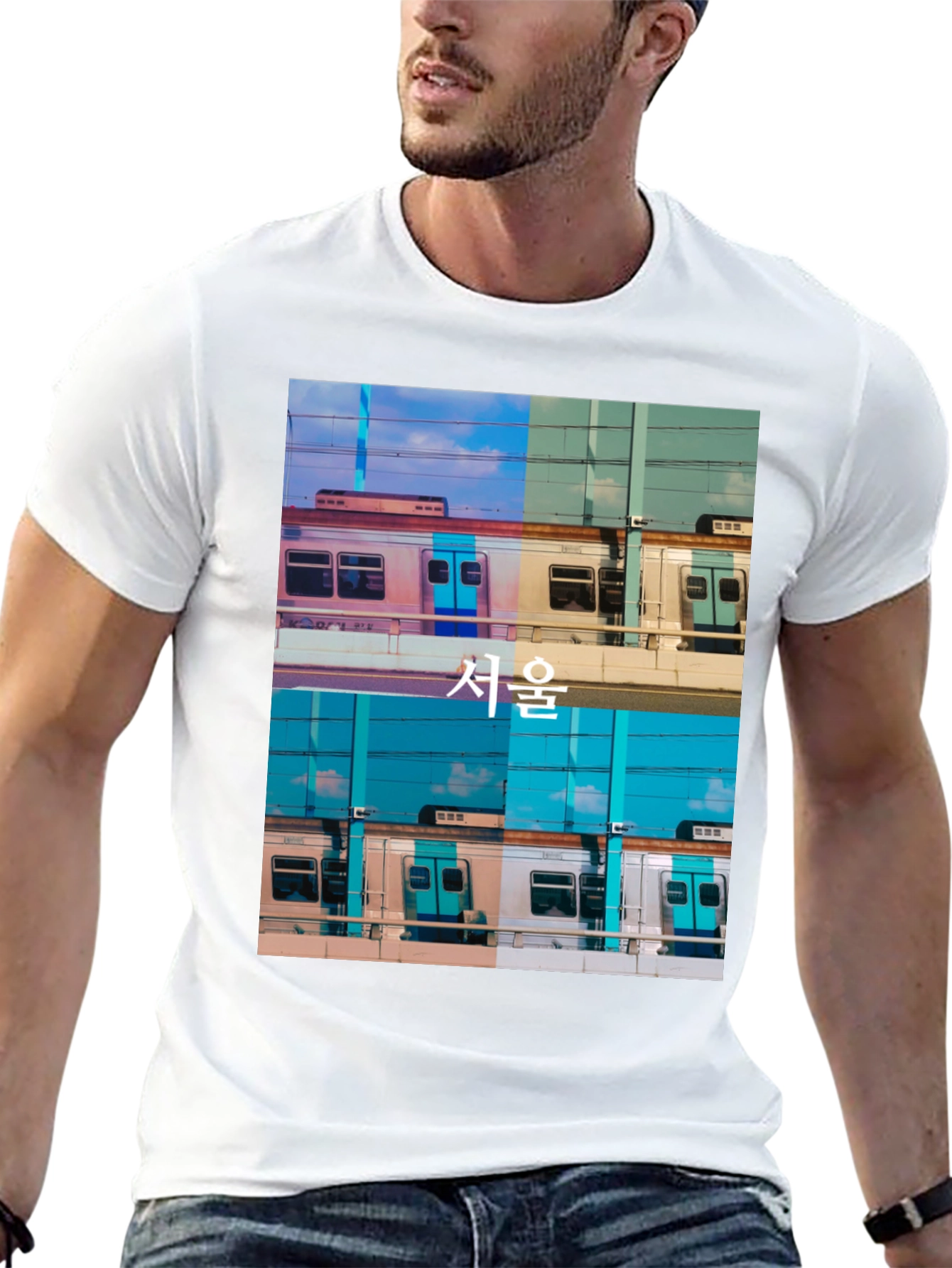 Seoul Train Graphic Tee - Urban Style