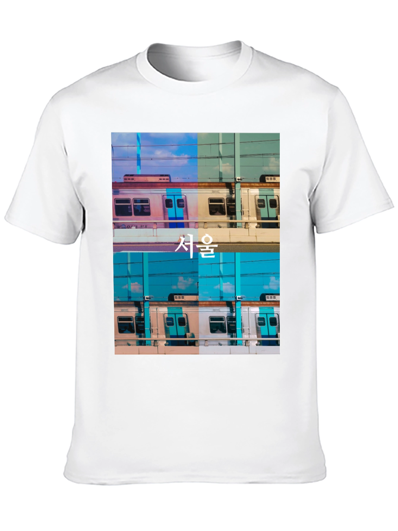 Seoul Train Graphic Tee - Urban Style