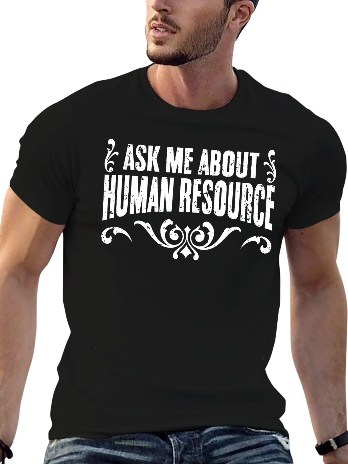 Ask Me About Human Resources Black T-Shirt