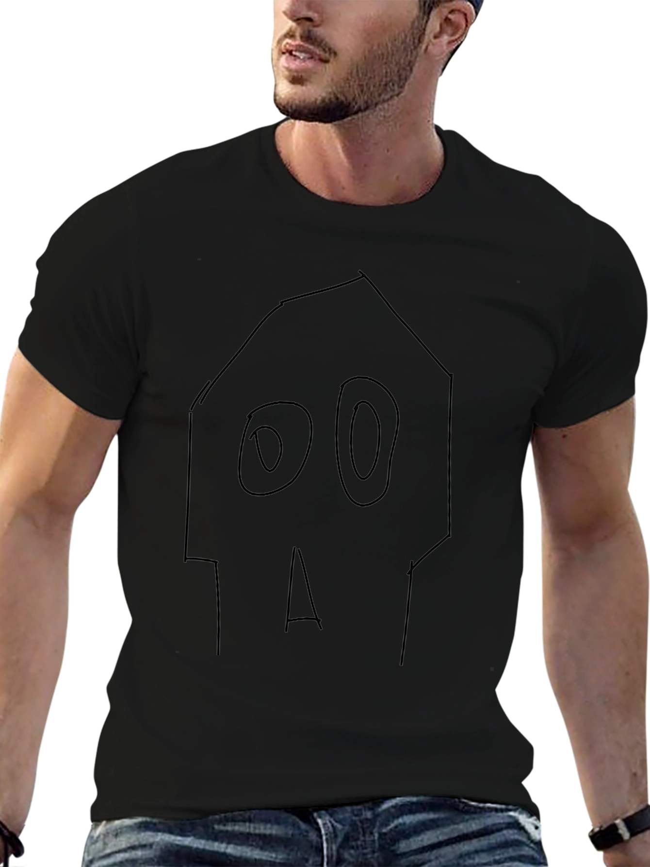 Sketchy Skull Black T-Shirt - Edgy Graphic Tee