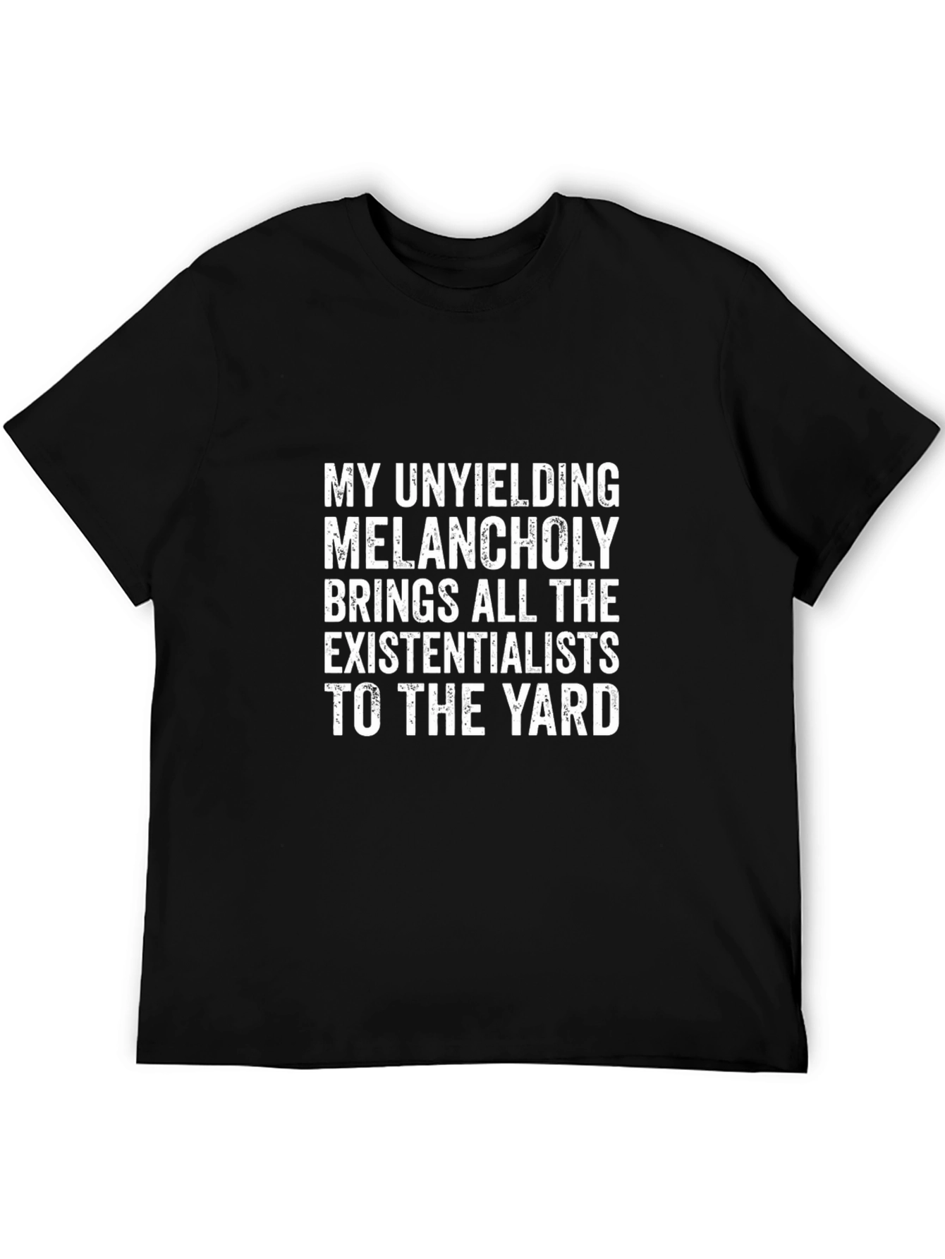Melancholy Existentialist Graphic Tee - Funny T-Shirt