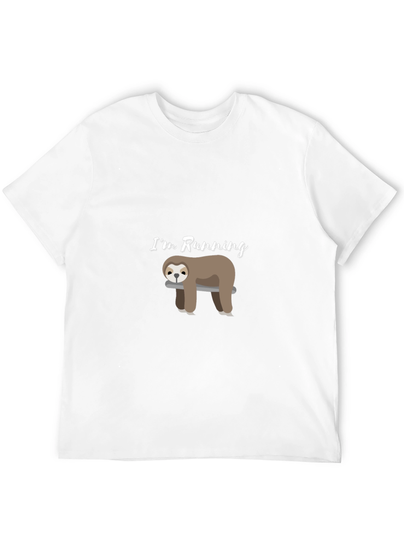 Funny Sloth Running T-Shirt - Lazy Athlete Tee