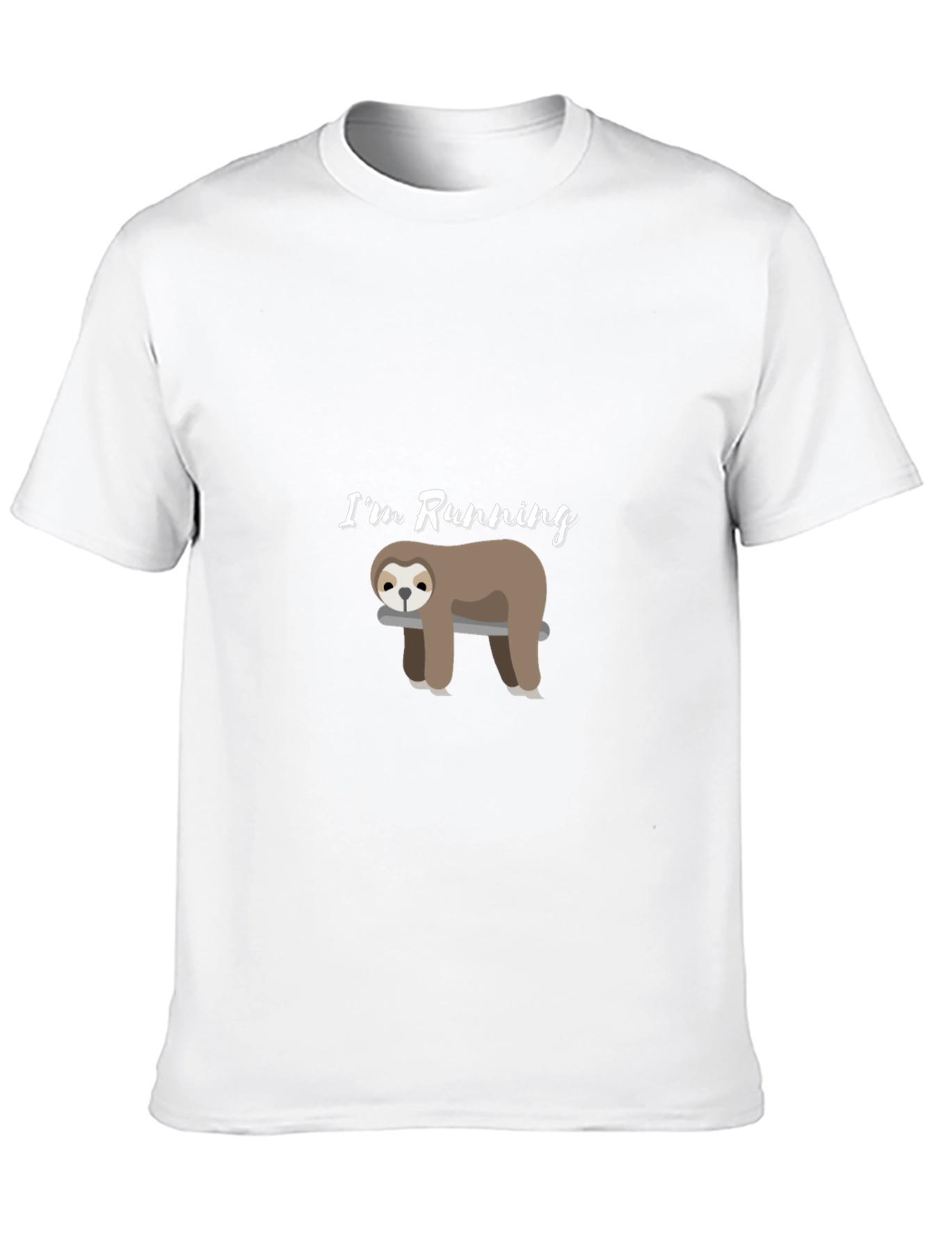 Funny Sloth Running T-Shirt - Lazy Athlete Tee