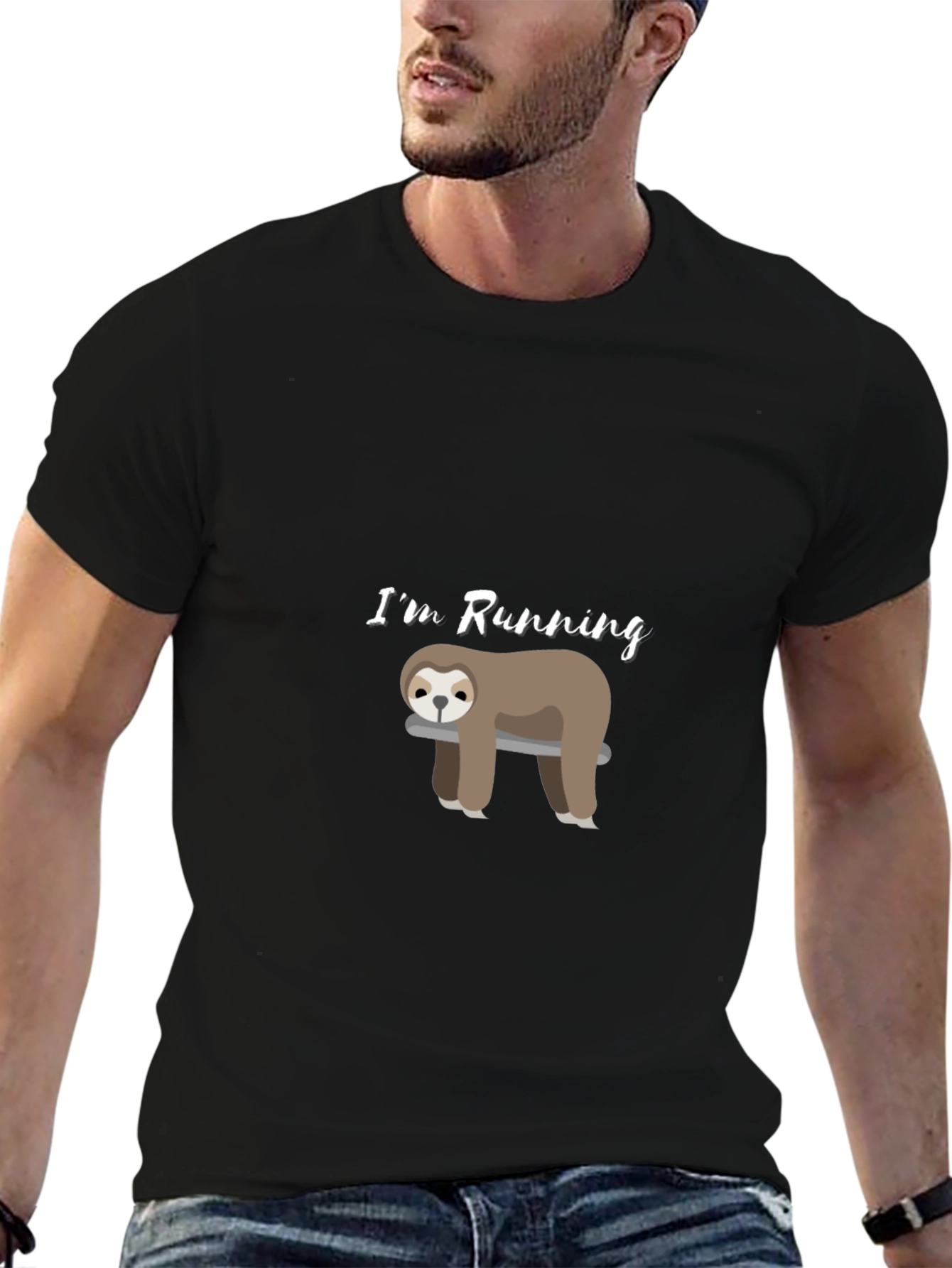 Funny Sloth Running T-Shirt - Lazy Athlete Tee