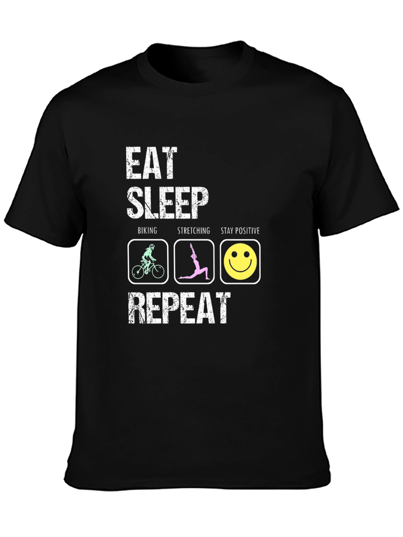 Eat Sleep Biking Stretching T-Shirt