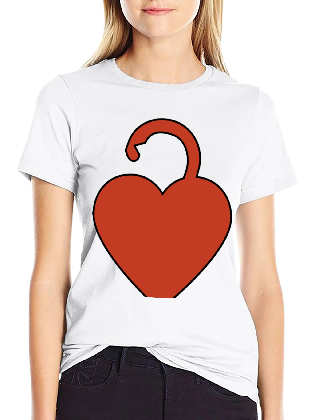 Heart Lock Graphic Tee - Black Casual Shirt