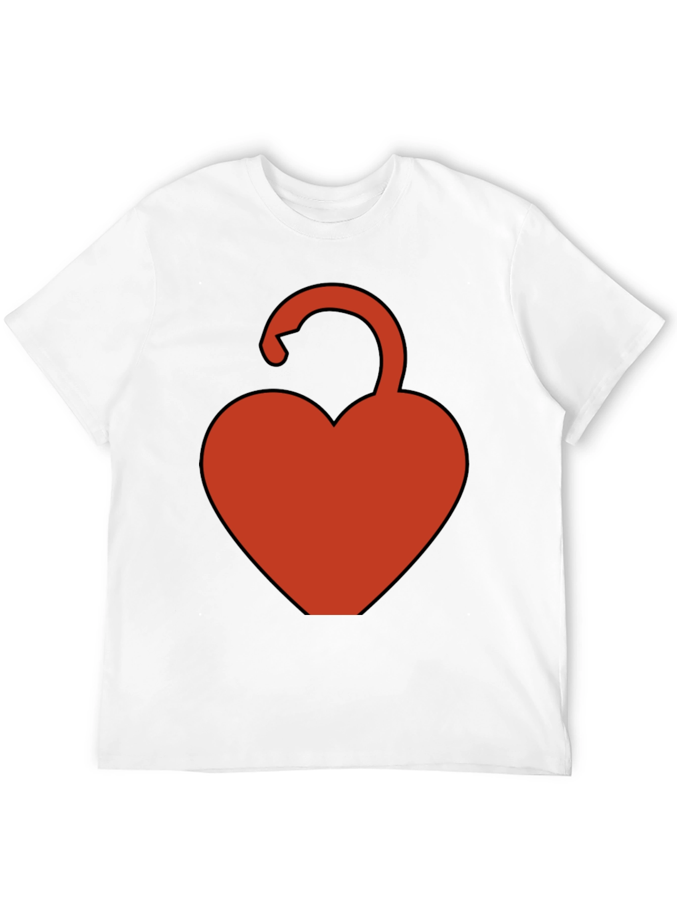 Heart Lock Graphic Tee - Black Casual Shirt