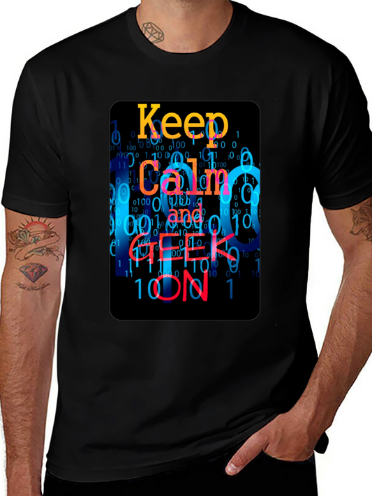 Keep Calm and Geek On T-Shirt