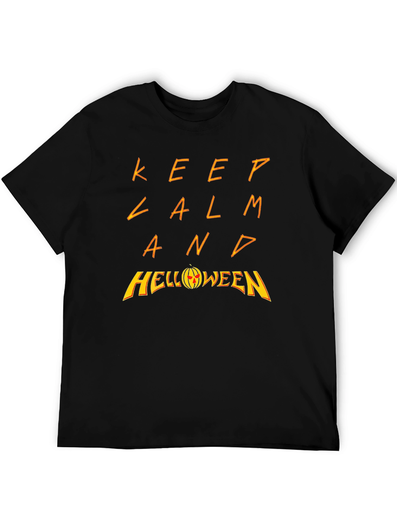 Keep Calm and Helloween Black Graphic Tee
