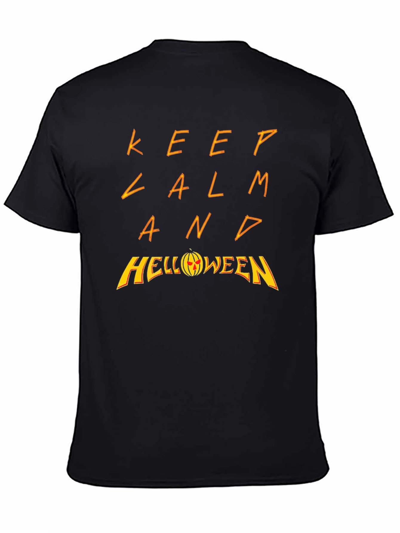 Keep Calm and Helloween Black Graphic Tee
