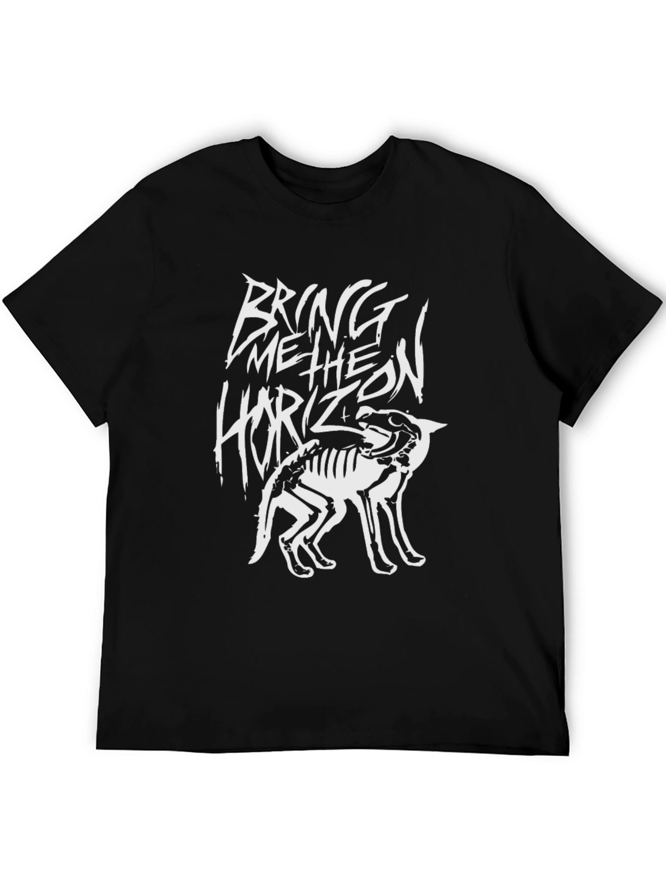 Bring Me The Horizon Skeleton Wolf Black T-Shirt
