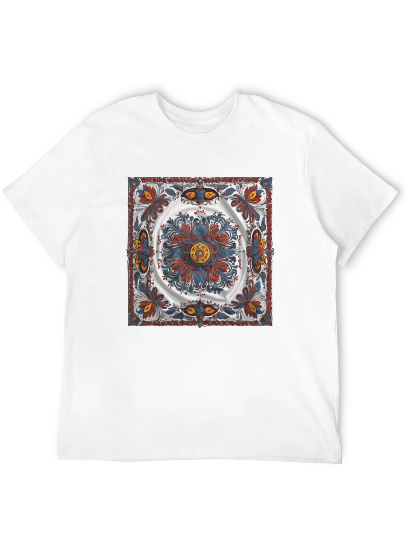 Ornamental Pattern Graphic Tee - Black