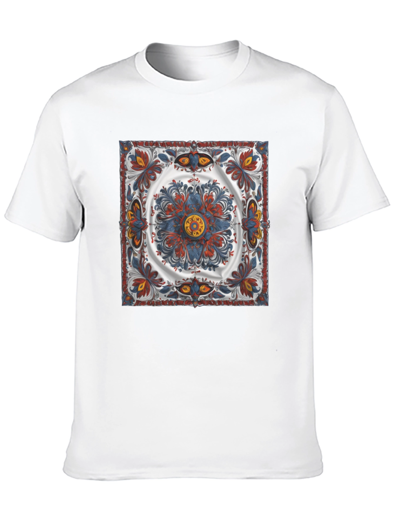 Ornamental Pattern Graphic Tee - Black